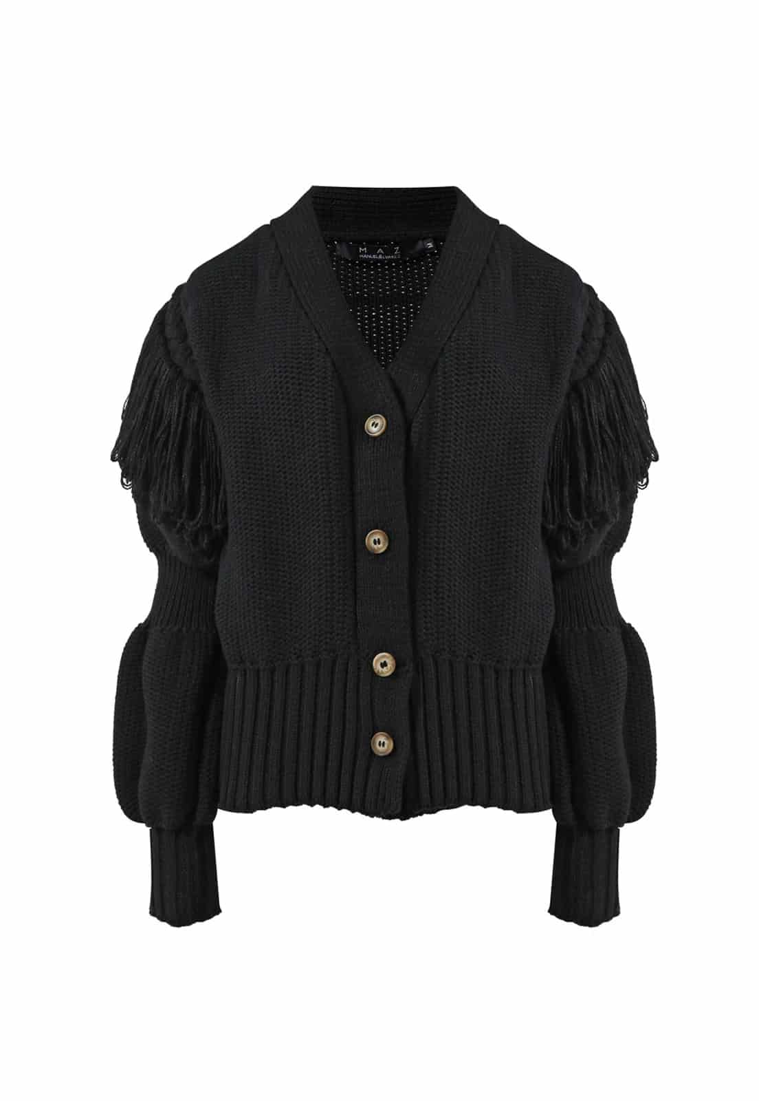 FRINGED BRAIDED CARDIGAN - miniatura 2