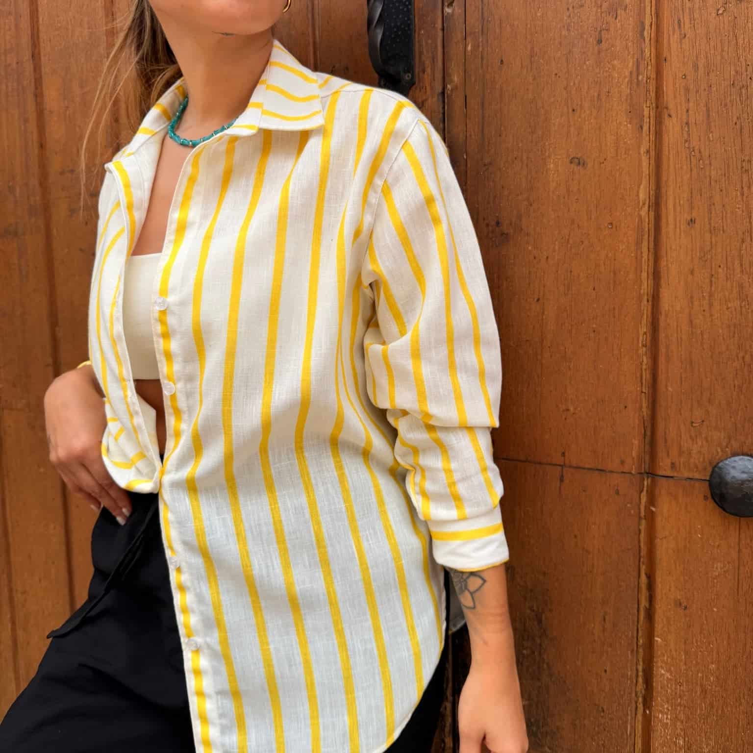 Camisera Playita Rayas Amarillo - miniatura 2