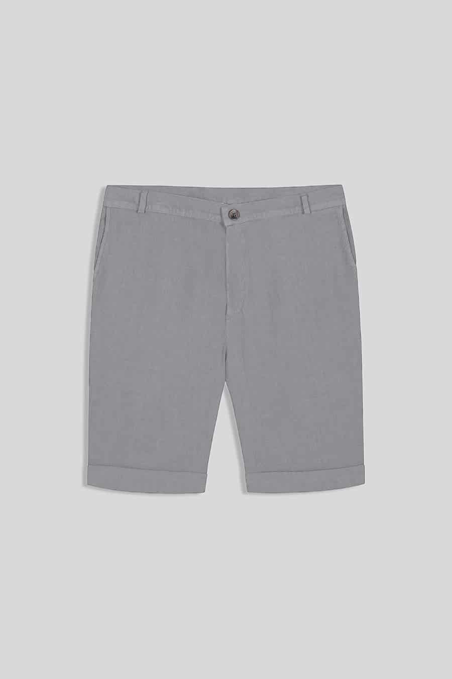 Men's linen bermuda smoke - miniatura 1