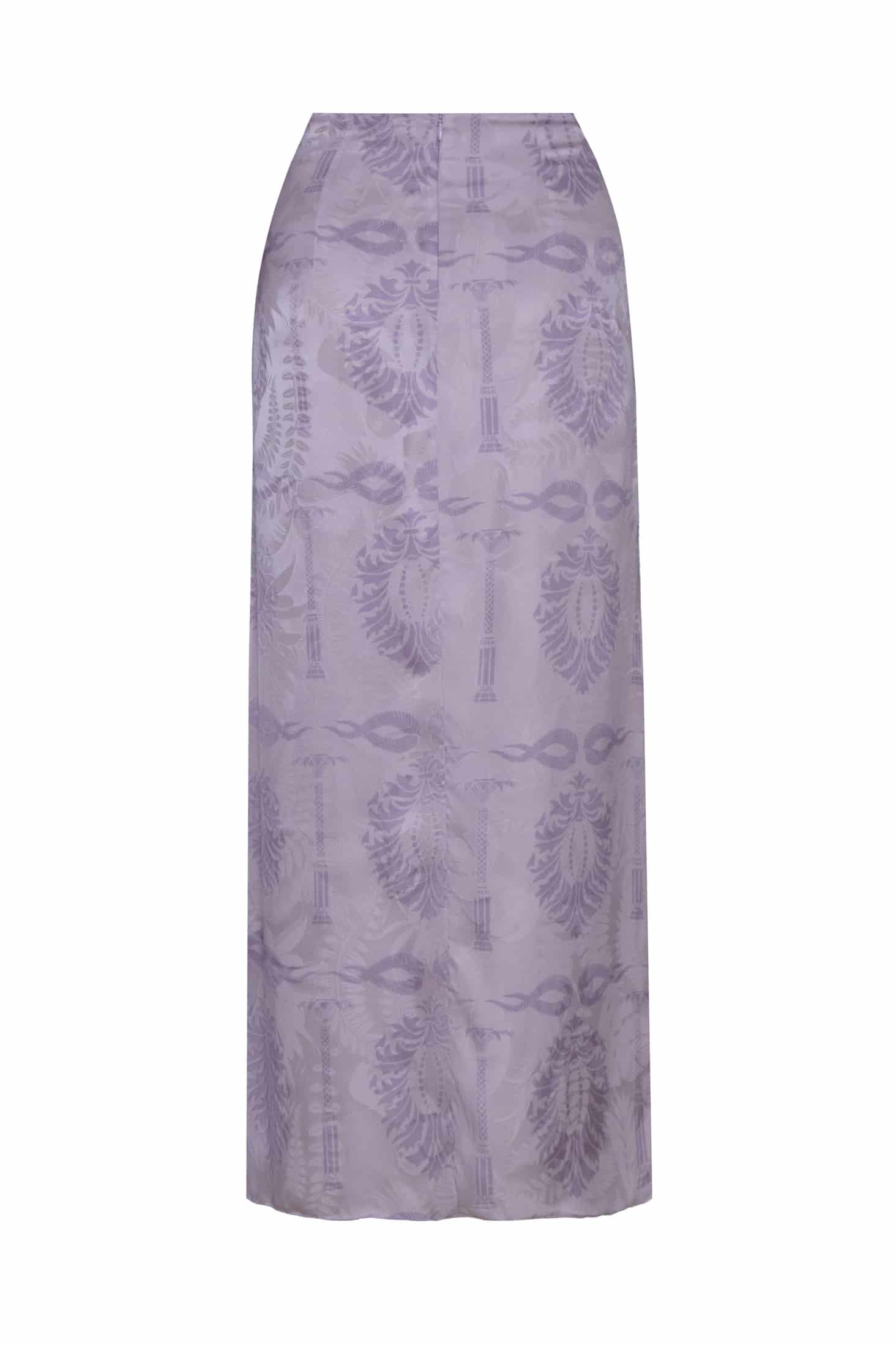 Amaime Silk Jacquard Midi Skirt / Lila Exclusive - miniatura 2