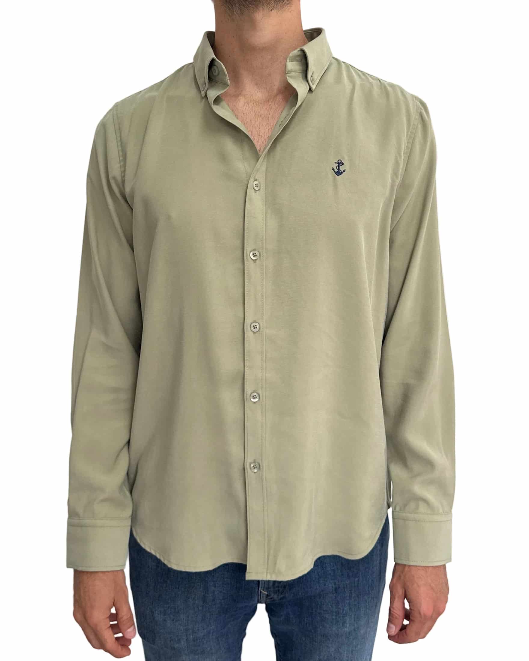 Camisa Verde Oliva en rayón - miniatura 2