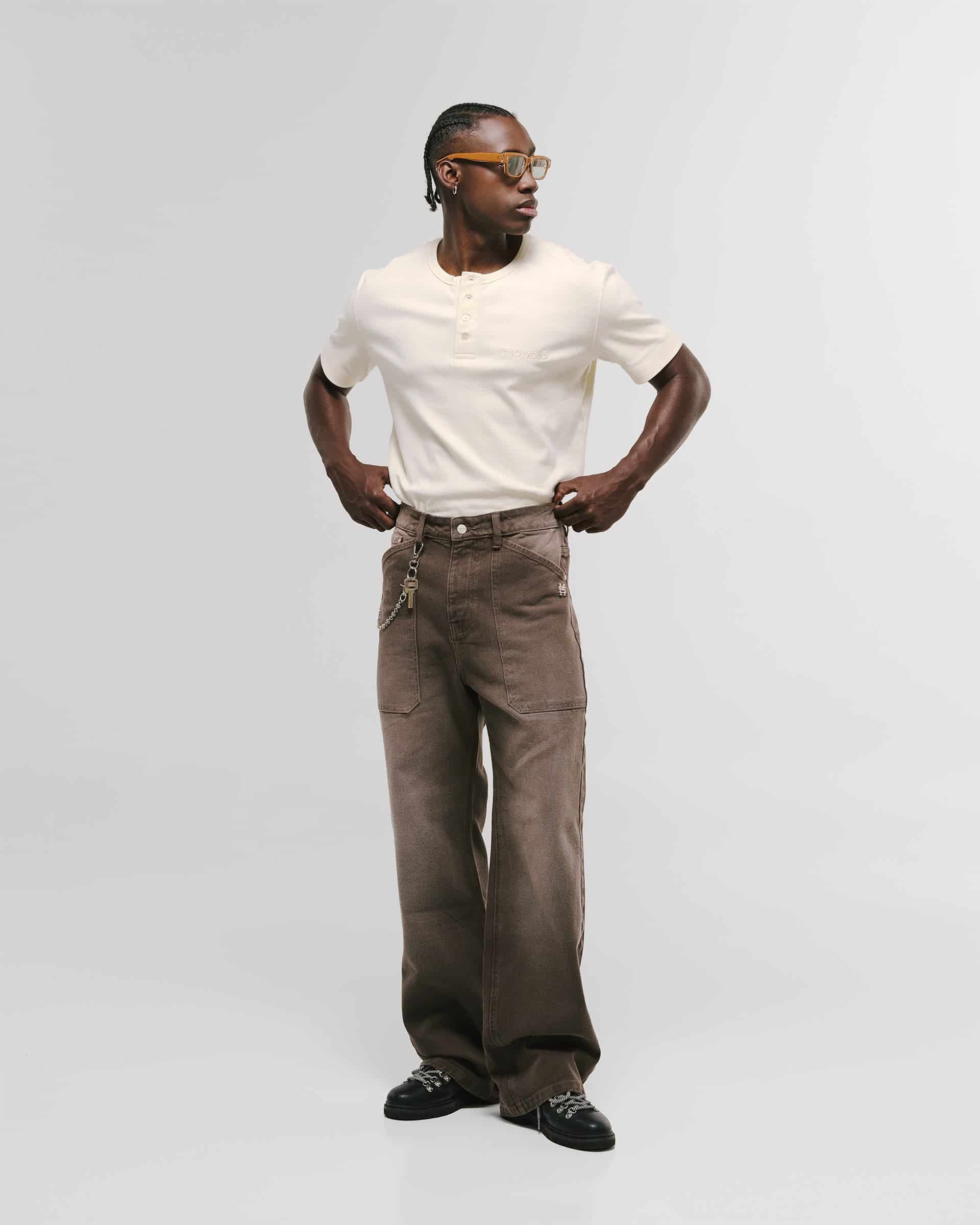 Pocket Straight Pants – Café Desgastado - miniatura 7