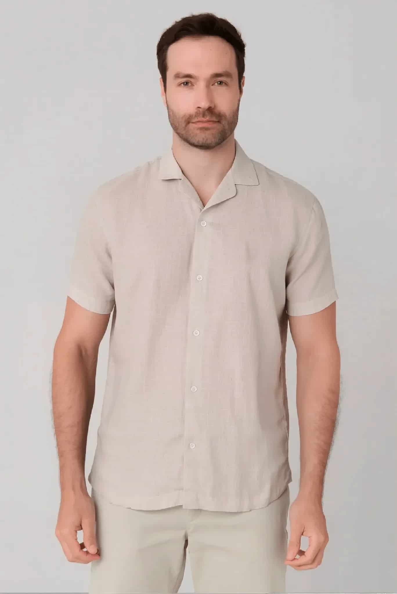 Camisa Manga Corta Efecto Denim Jon Sonen - miniatura 2