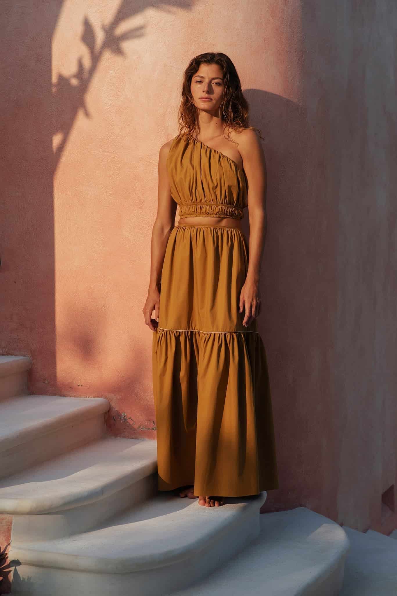 Ornella Cotton Maxi Skirt / Tabaco - miniatura 2