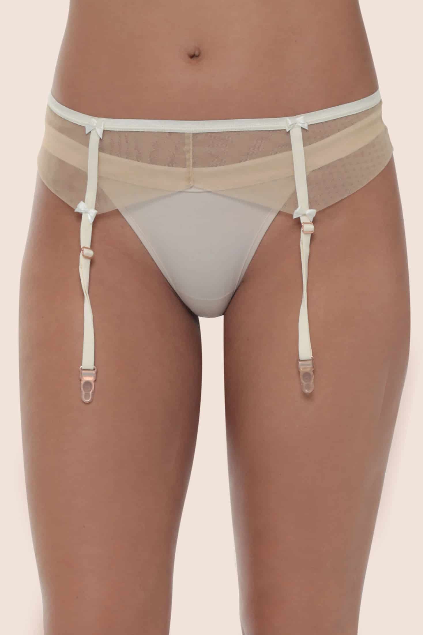 LIGUERO ELLIPSE EN TUL SENSUAL CRUDO - miniatura 3