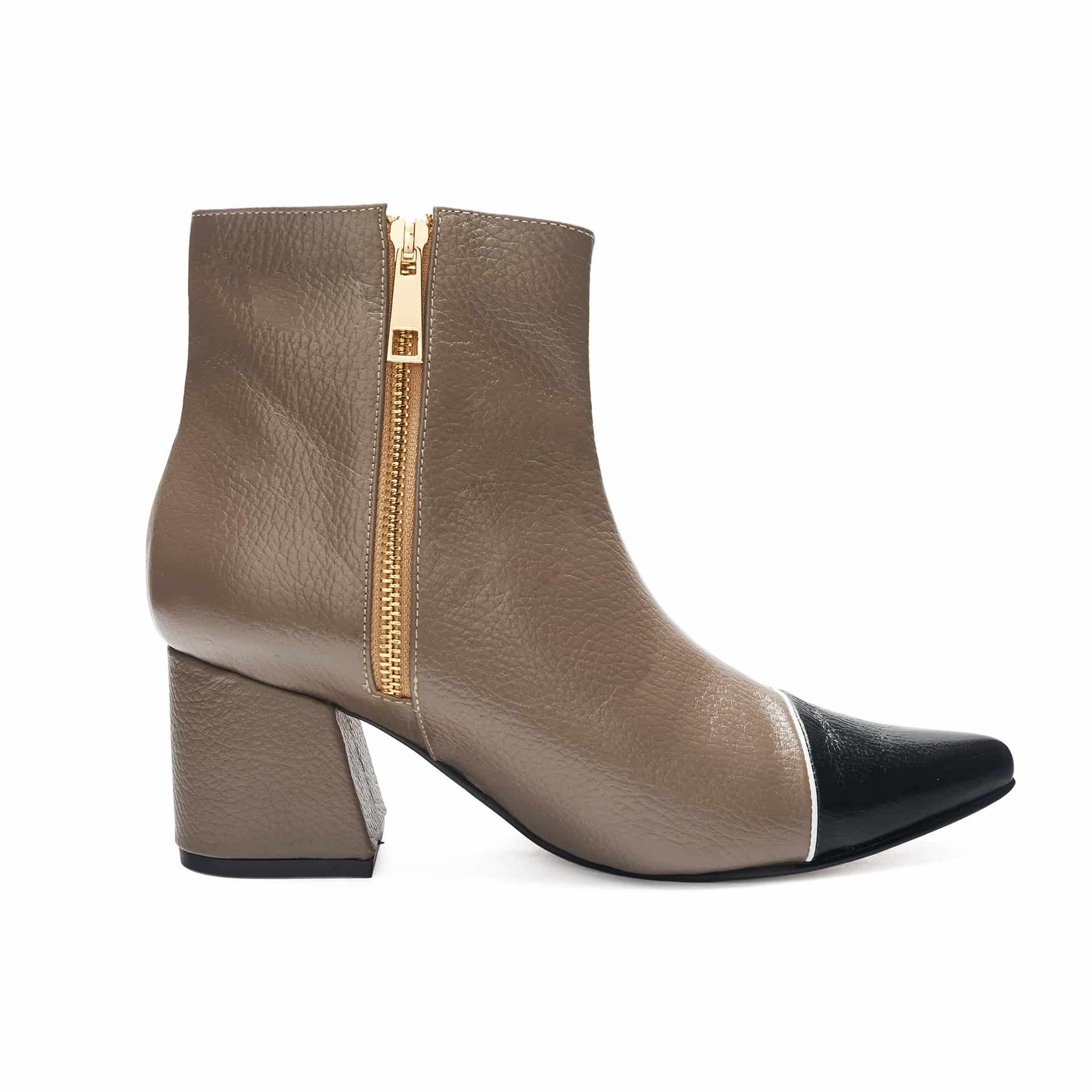 Ankle Boots - Taupe x Black - miniatura 1