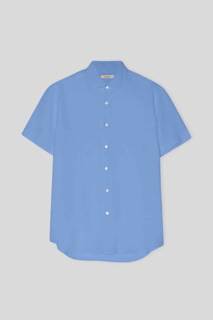Men's linen shirt vista blue - miniatura 1