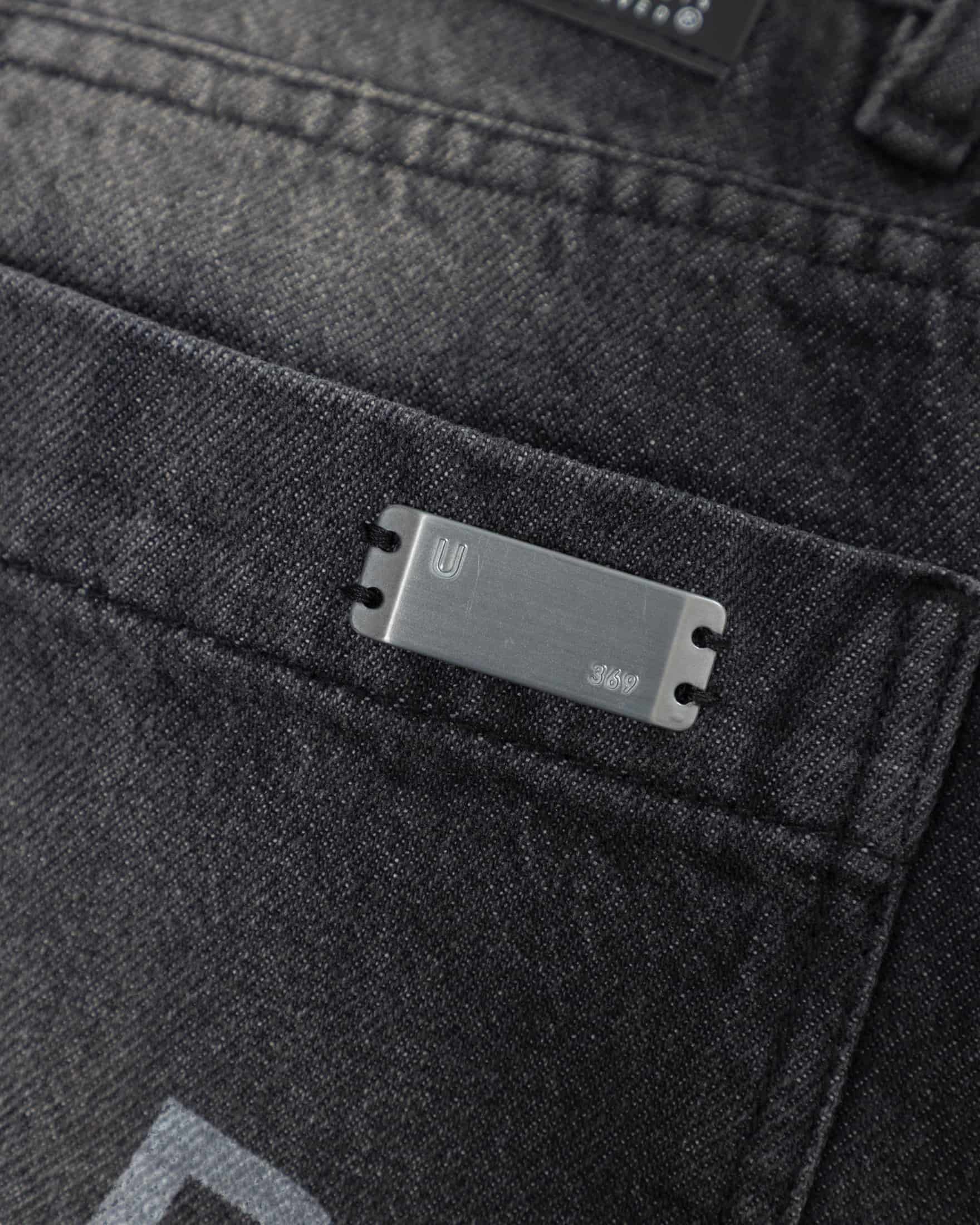 W Line Basic Wide Jeans Washed Black - miniatura 5