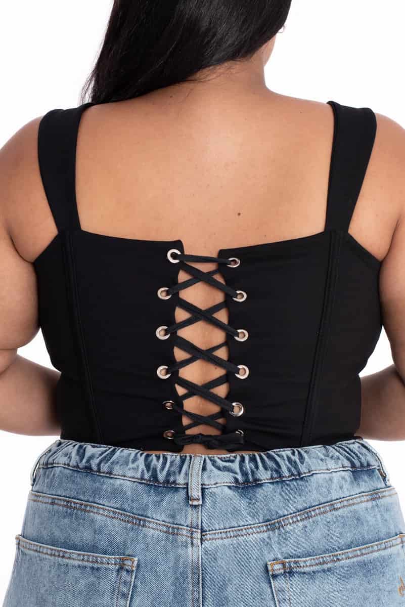 Crop Top Simona Negro - miniatura 6