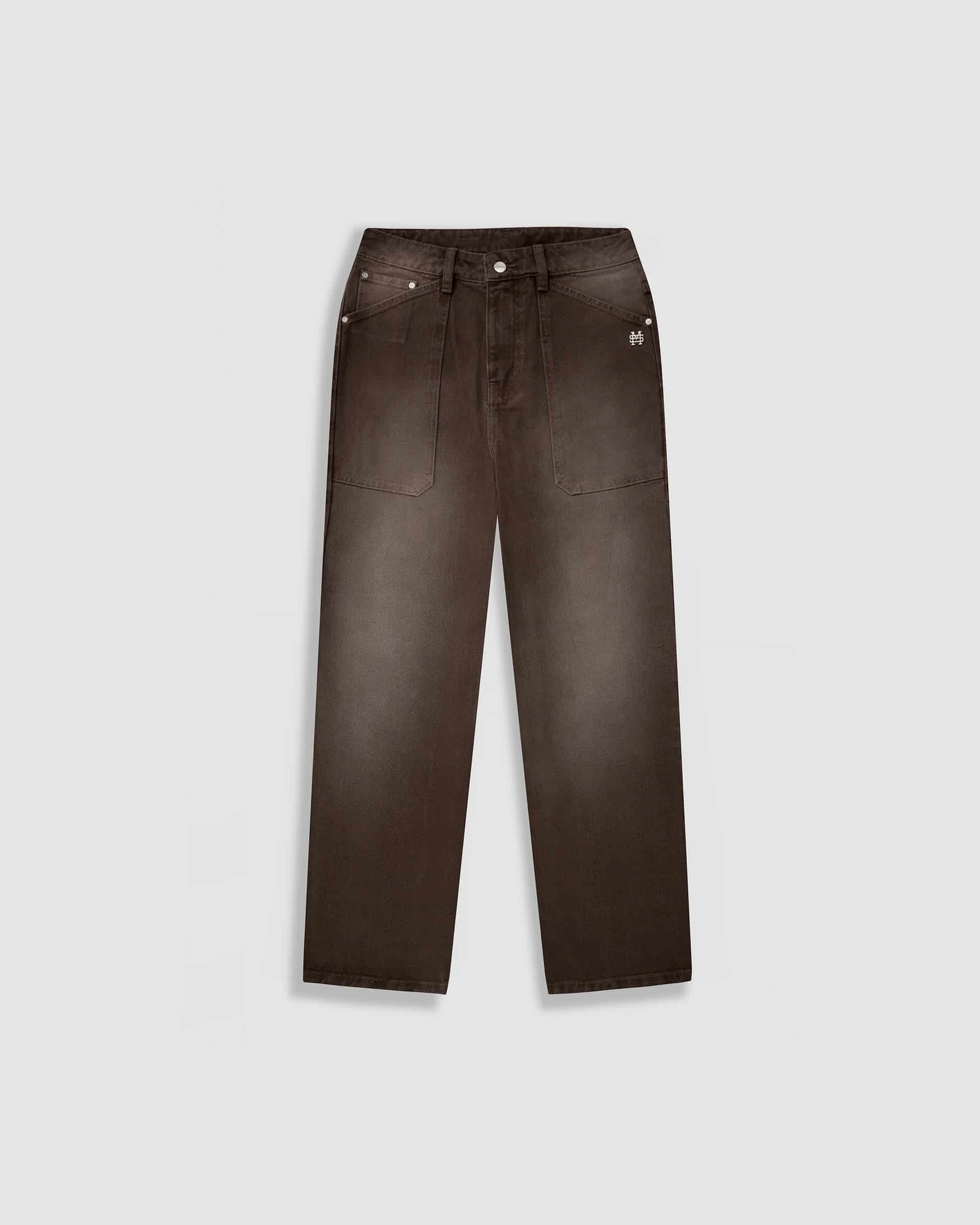 Pocket Straight Pants – Café Desgastado - miniatura 1