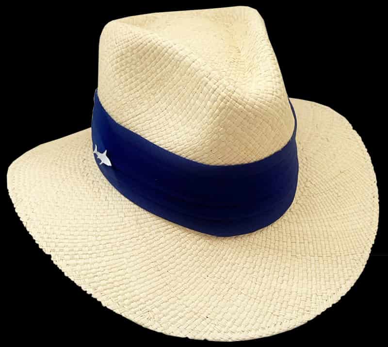 SOMBRERO CLARO CINTA ANCHA AZUL - miniatura 1