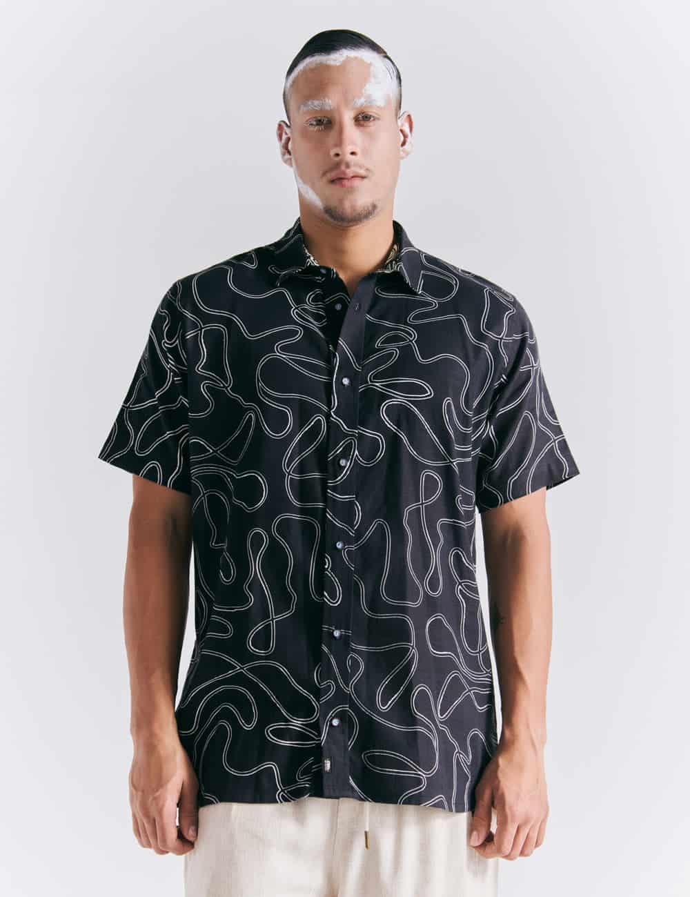 Camisa Regular Fit Born negro Hombre - miniatura 7
