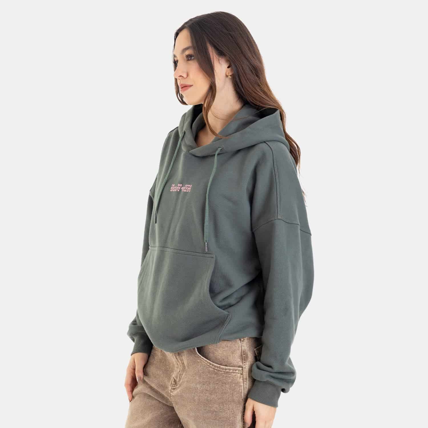 The Big Apple Hoodie Olive - miniatura 1