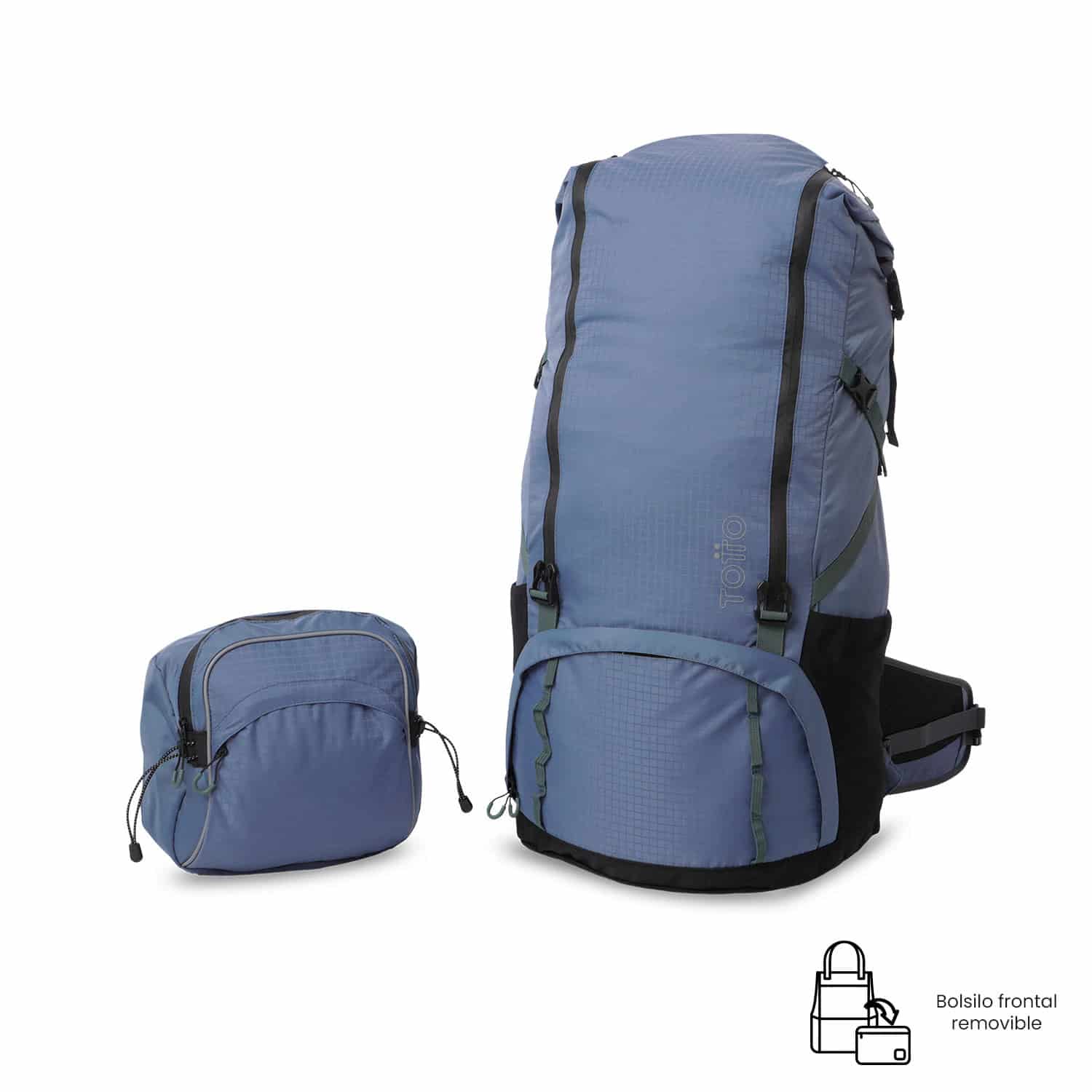 Morral Outdoor Summit 65 Grande Azul - miniatura 5