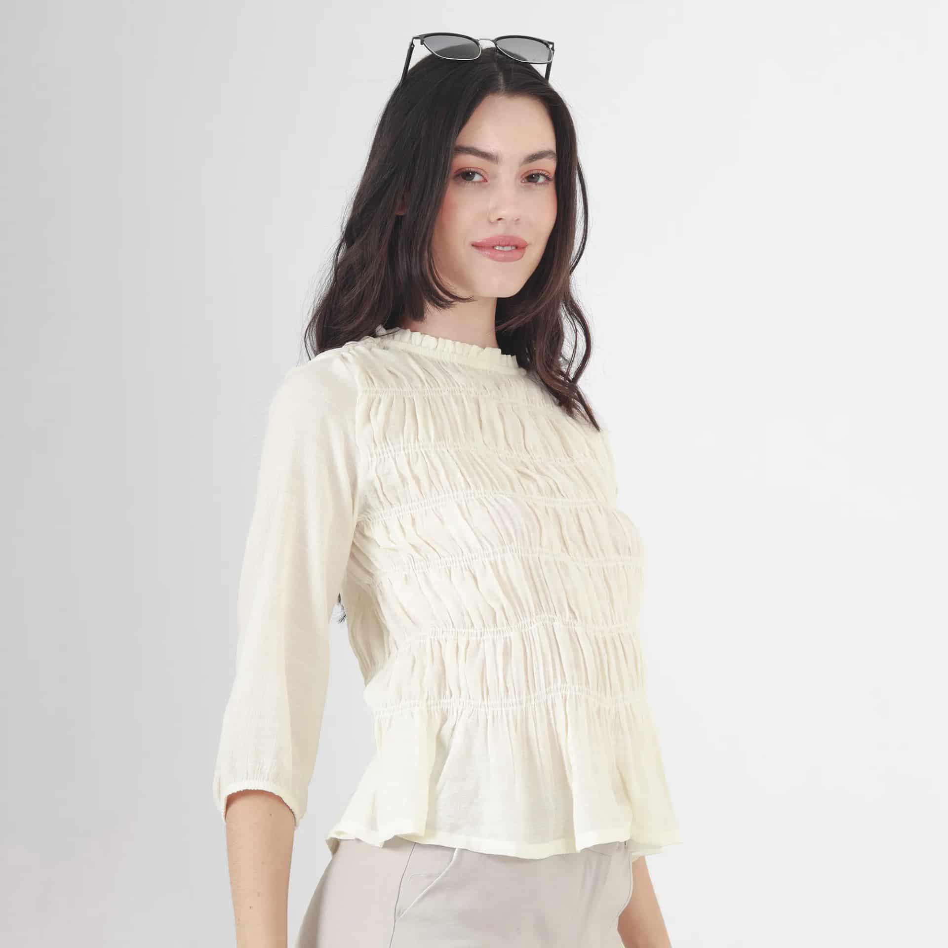 Blusa Cuello Redondo Manga 3Cuartos - miniatura 3