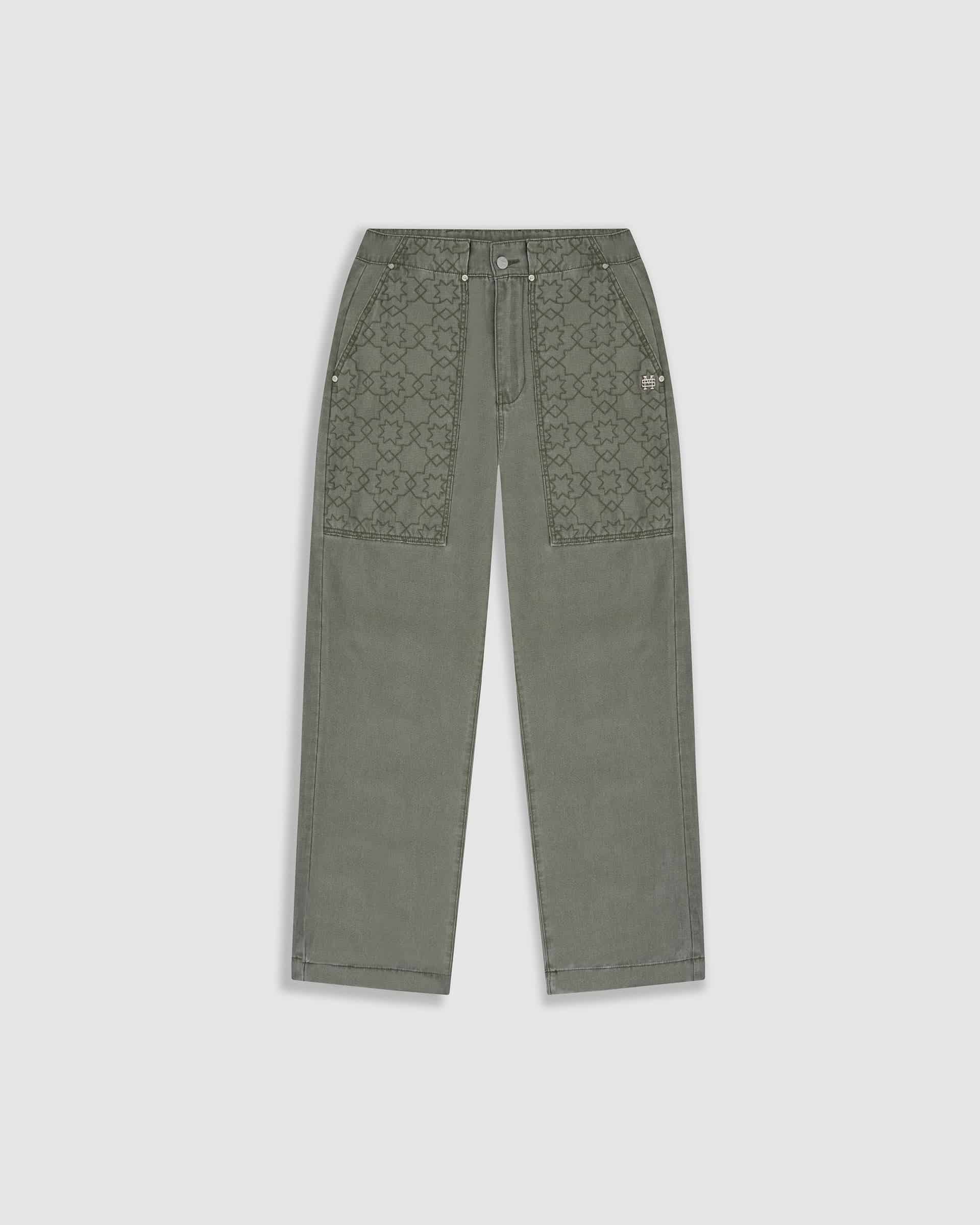 Wide Fit Chore Pants - Verde Oliva - miniatura 1