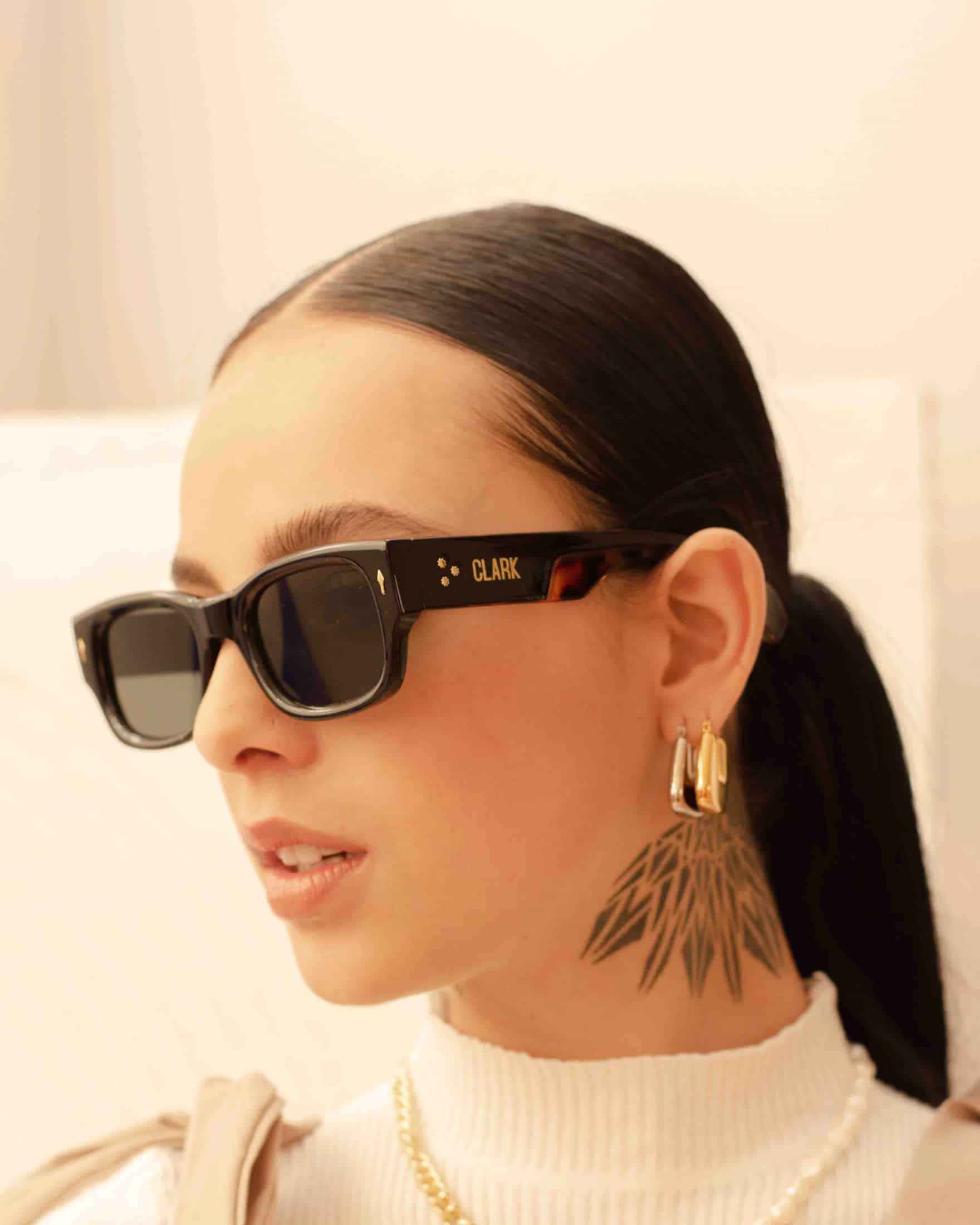 DENZEL SUNGLASSES - BLACK CAREY/GREEN - miniatura 5