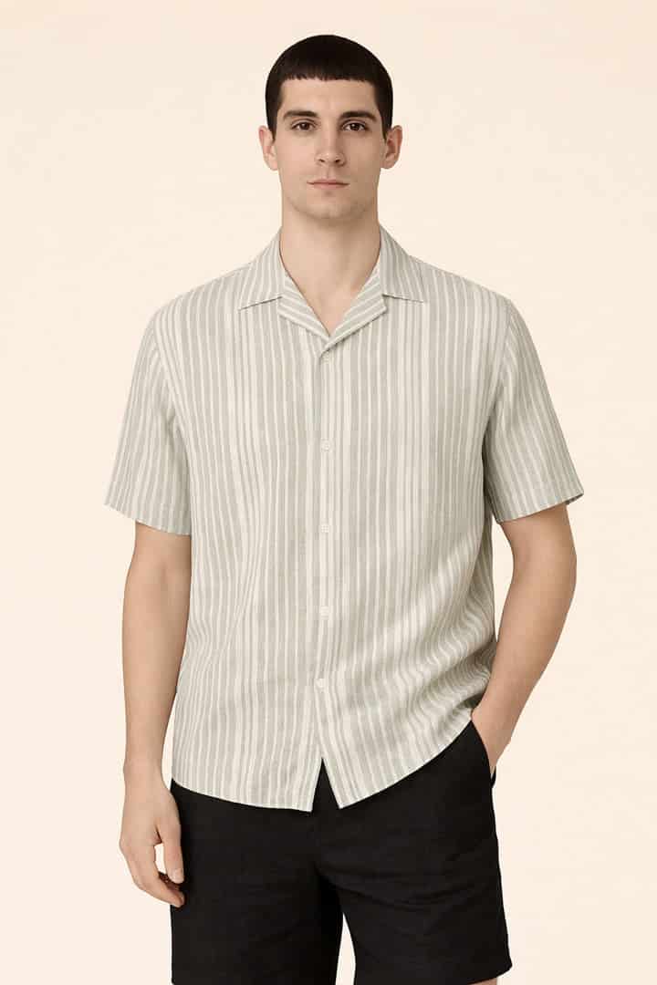 Camisa rayas verdes - miniatura 1