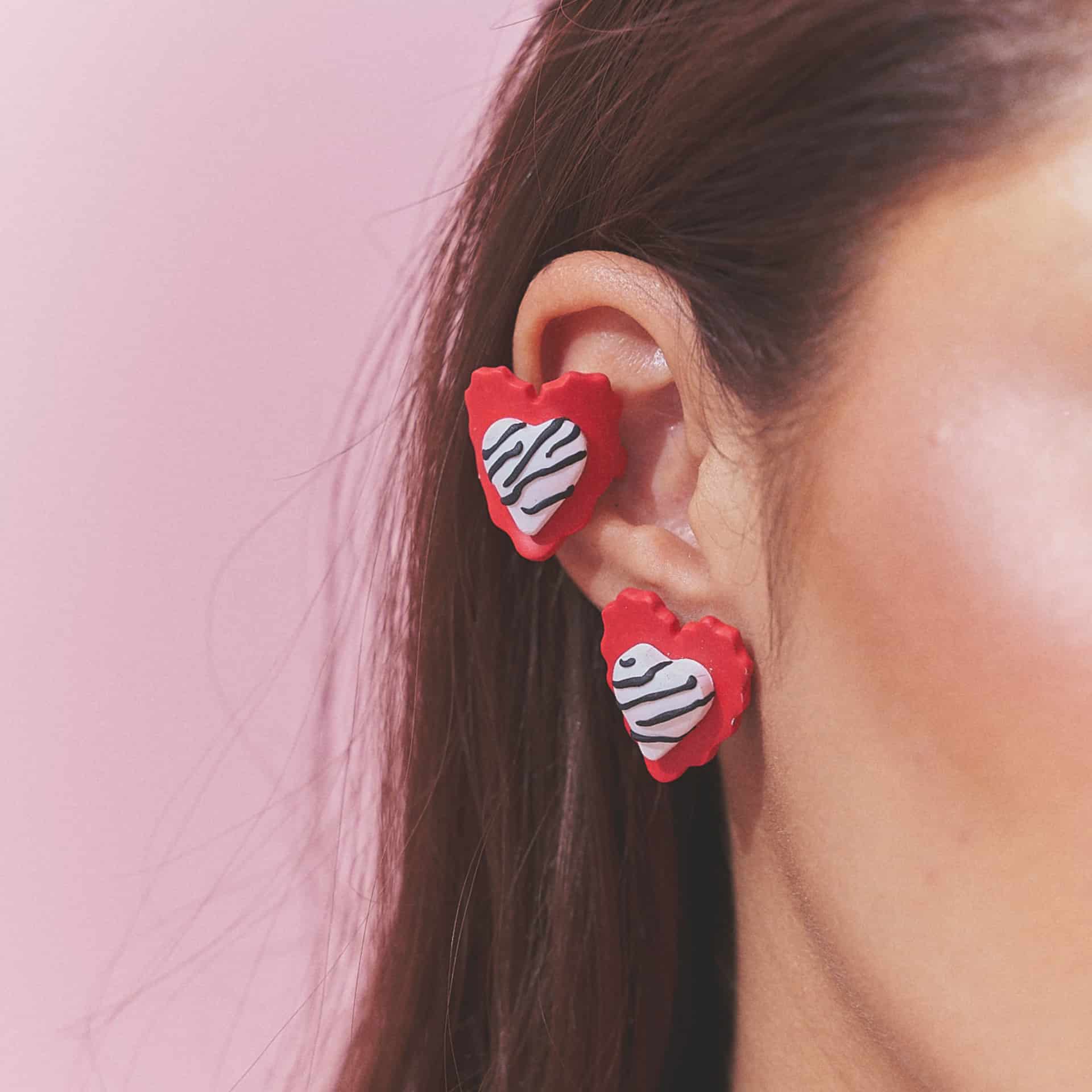 Aretes Corazón Rayado Mix Mini - miniatura 11