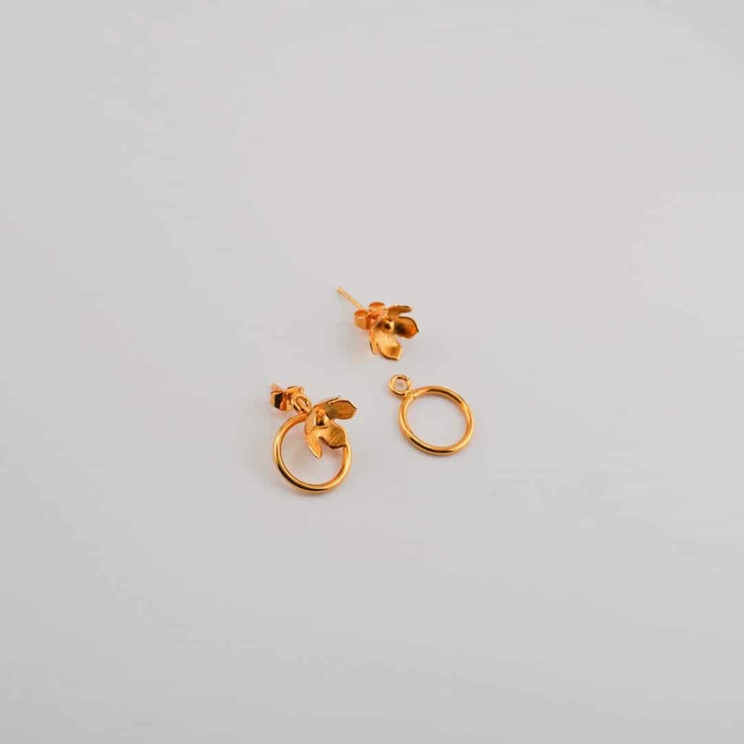 Flower Duo Studs - miniatura 2