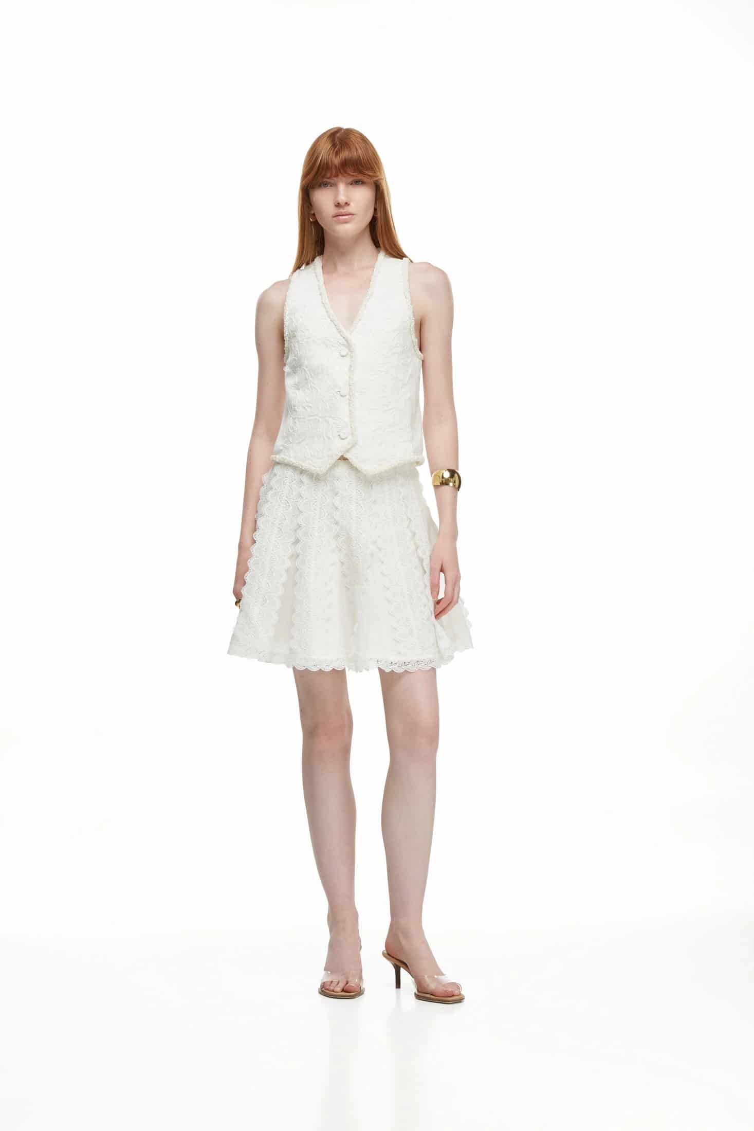 RESPLANDOR MINI SKIRT WHITE - miniatura 1