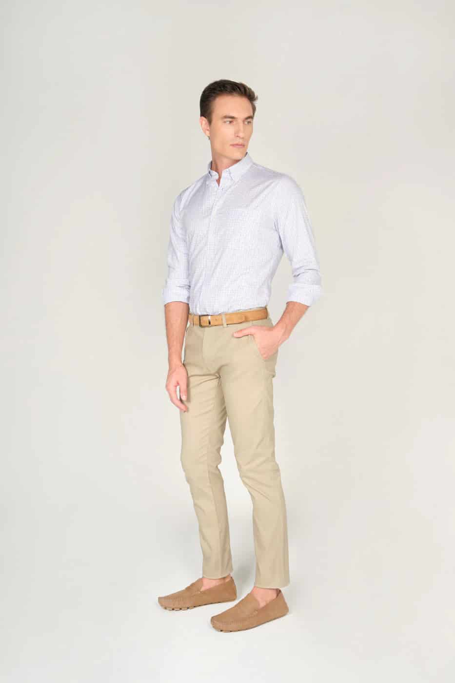 Camisa Classic Bd Algodón Blanco Cuadros - miniatura 3