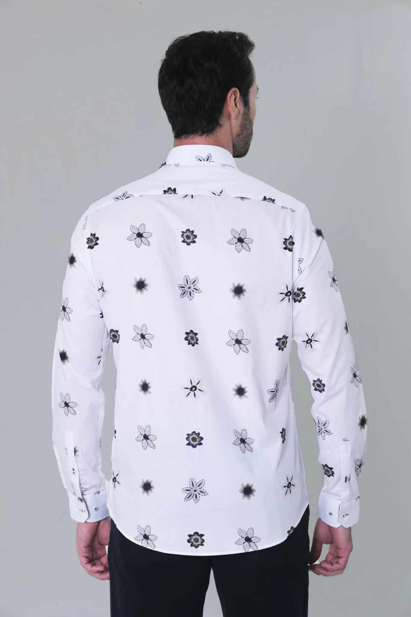 Camisa ML Privé Hombre Estampado Mini Flor - miniatura 3