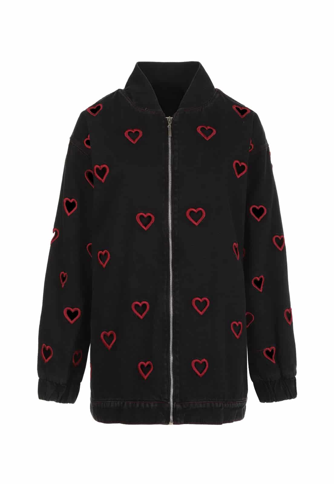 Bomber Hearts Jacket Black - miniatura 1