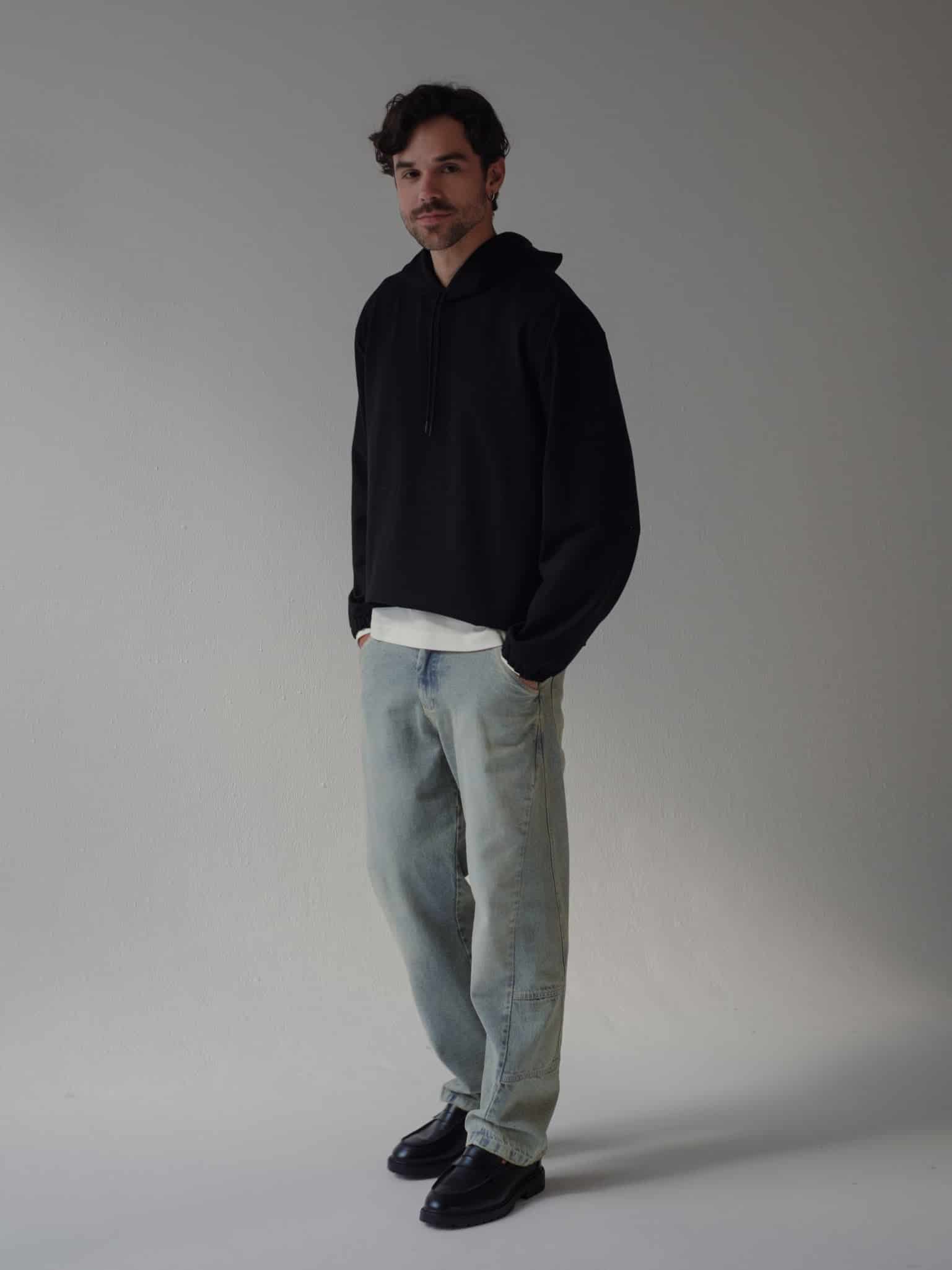 CUT CLEAN HOODIE - BLACK - miniatura 6