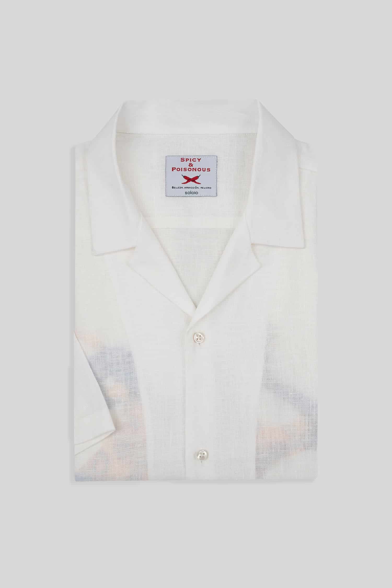 Men's linen shirt yellow octopus - miniatura 6
