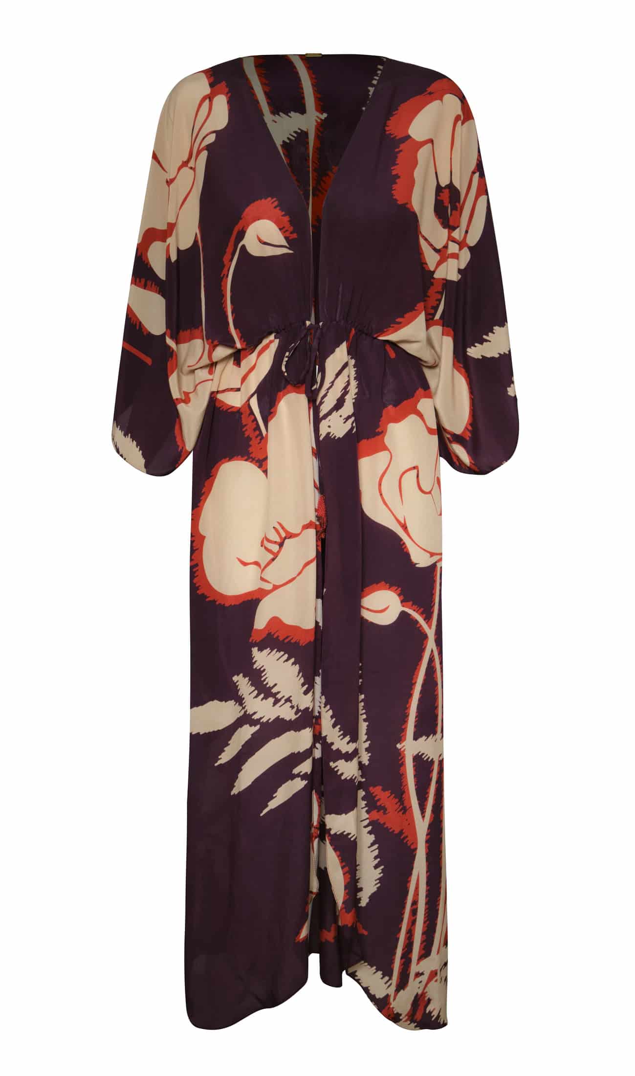 San Cipriano Crepe Chine Tunic / Purple Gladiolos - miniatura 2