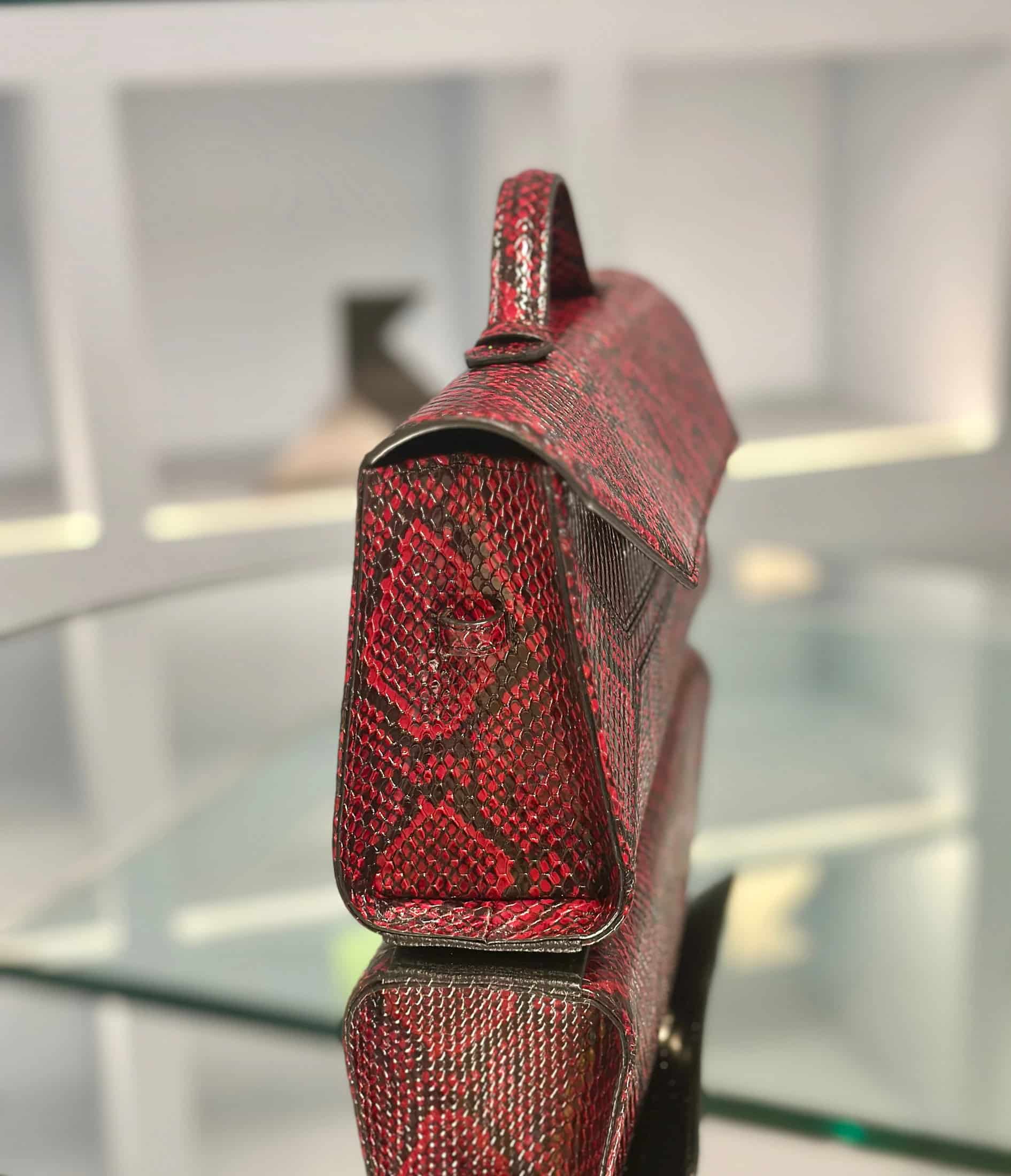 Sofi Baguette bag - tessitura vino - miniatura 3