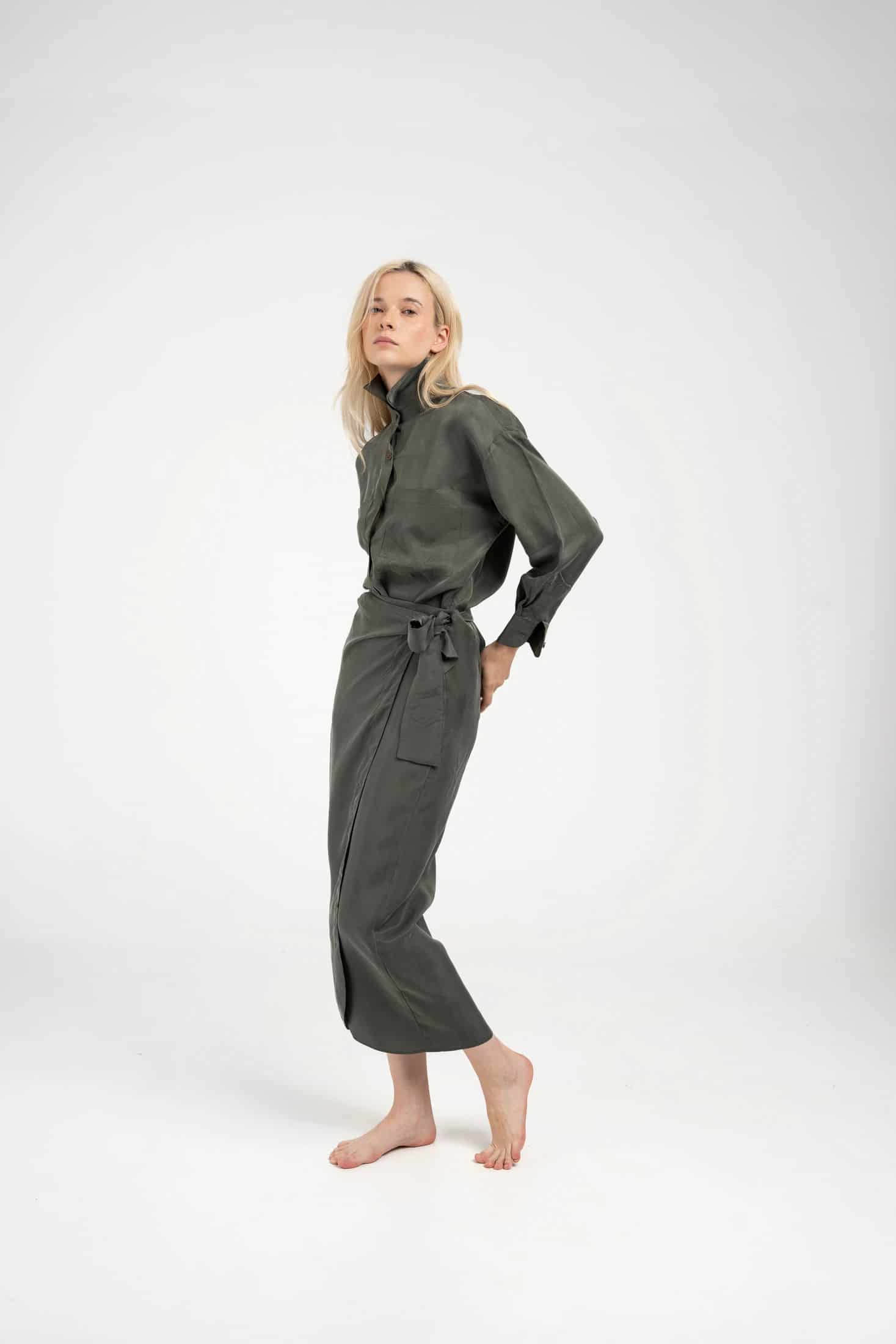The Cupro Wrap Skirt - miniatura 7
