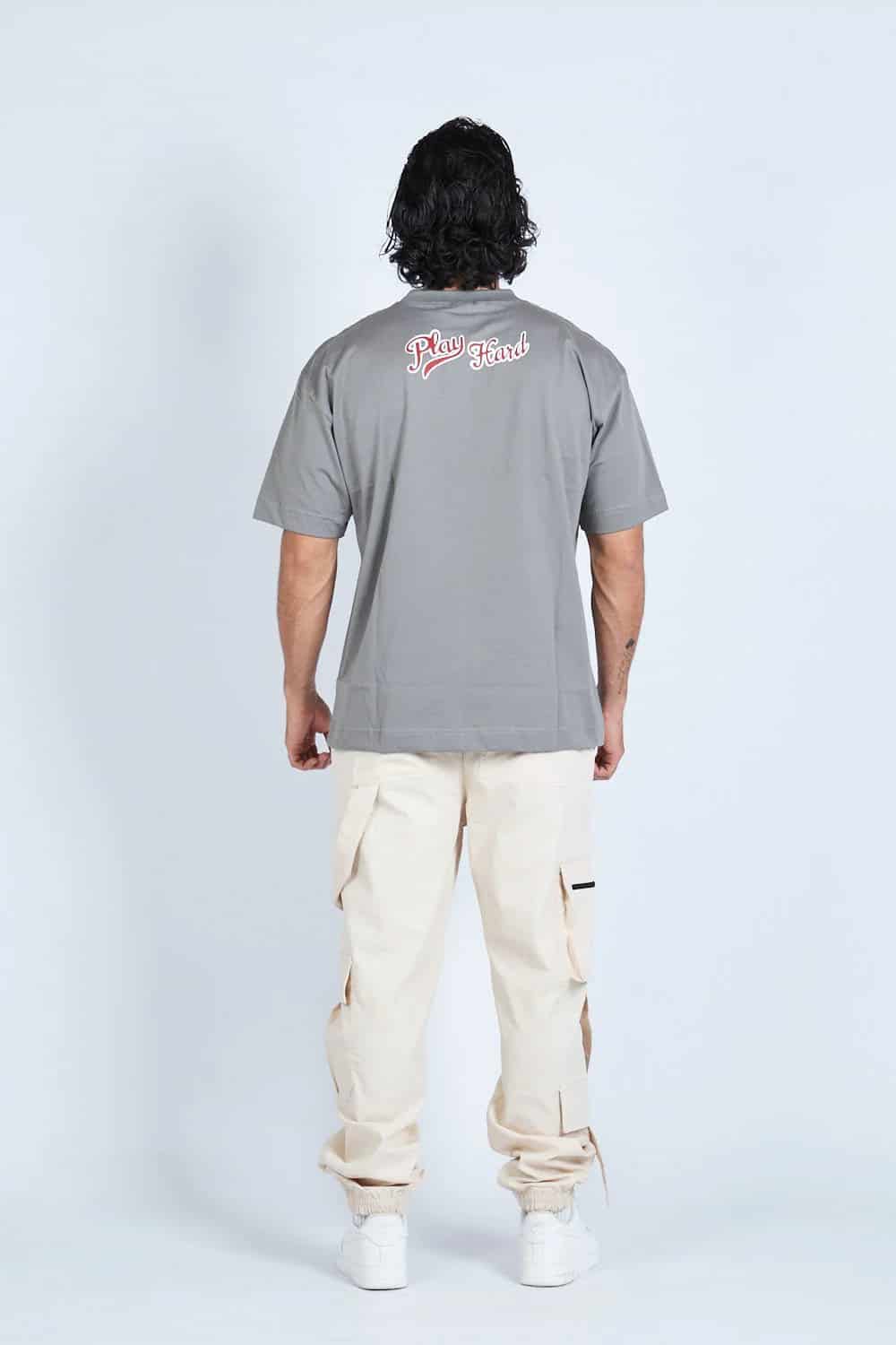 Camiseta oversize PLAY HARD GRIS | DROP 03 | - miniatura 3