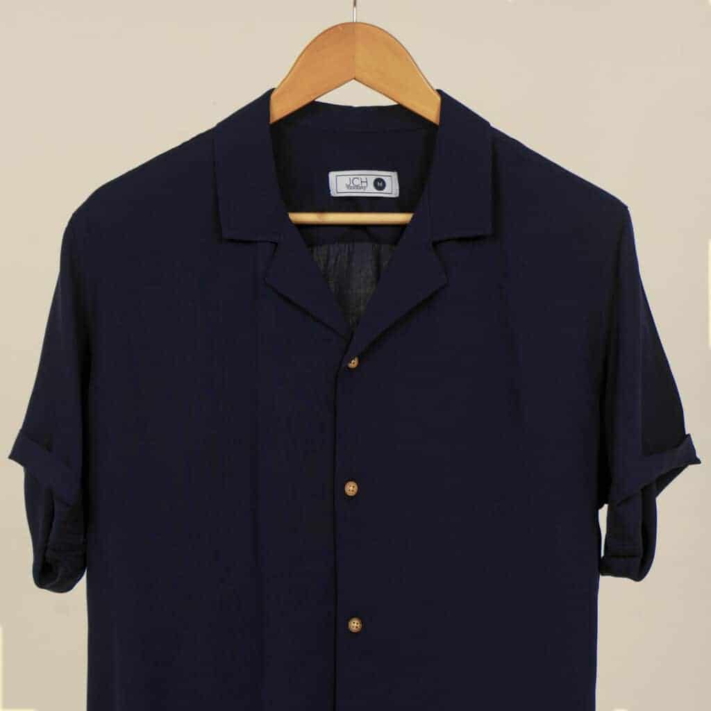 Camisa Bowling Azul Oscuro A09 - miniatura 4