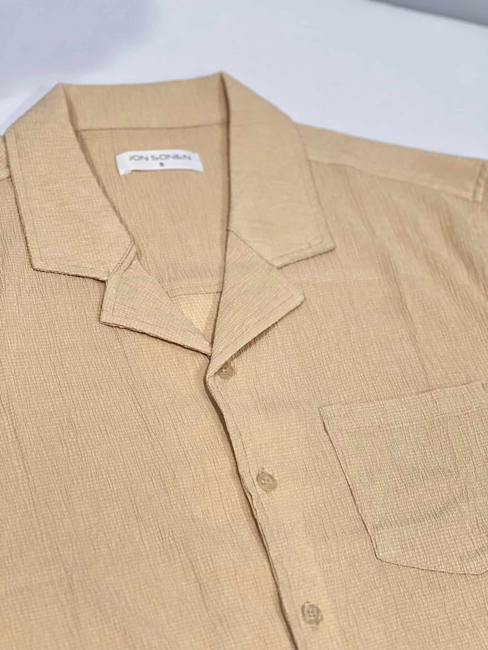 Camisa con textura manga corta para hombre Jon Sonen 087224001 - miniatura 4