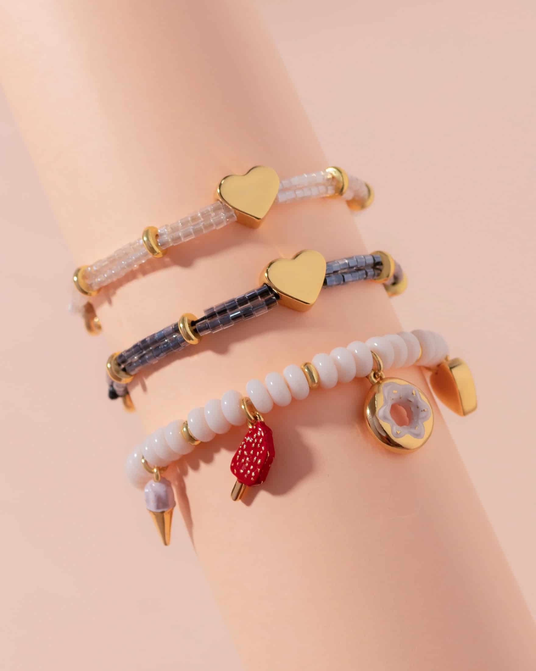 Pulsera Corazón Liso + Aretes - miniatura 4
