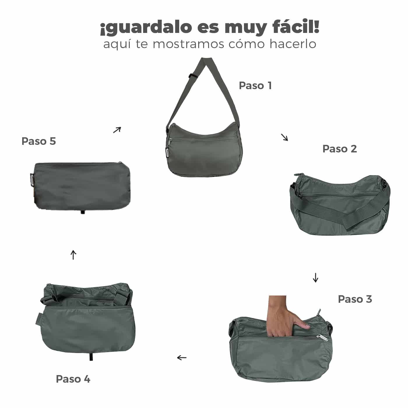 Bolso City Manos Libres ULTRA Plegable Estampado Nala Multicolor - miniatura 6