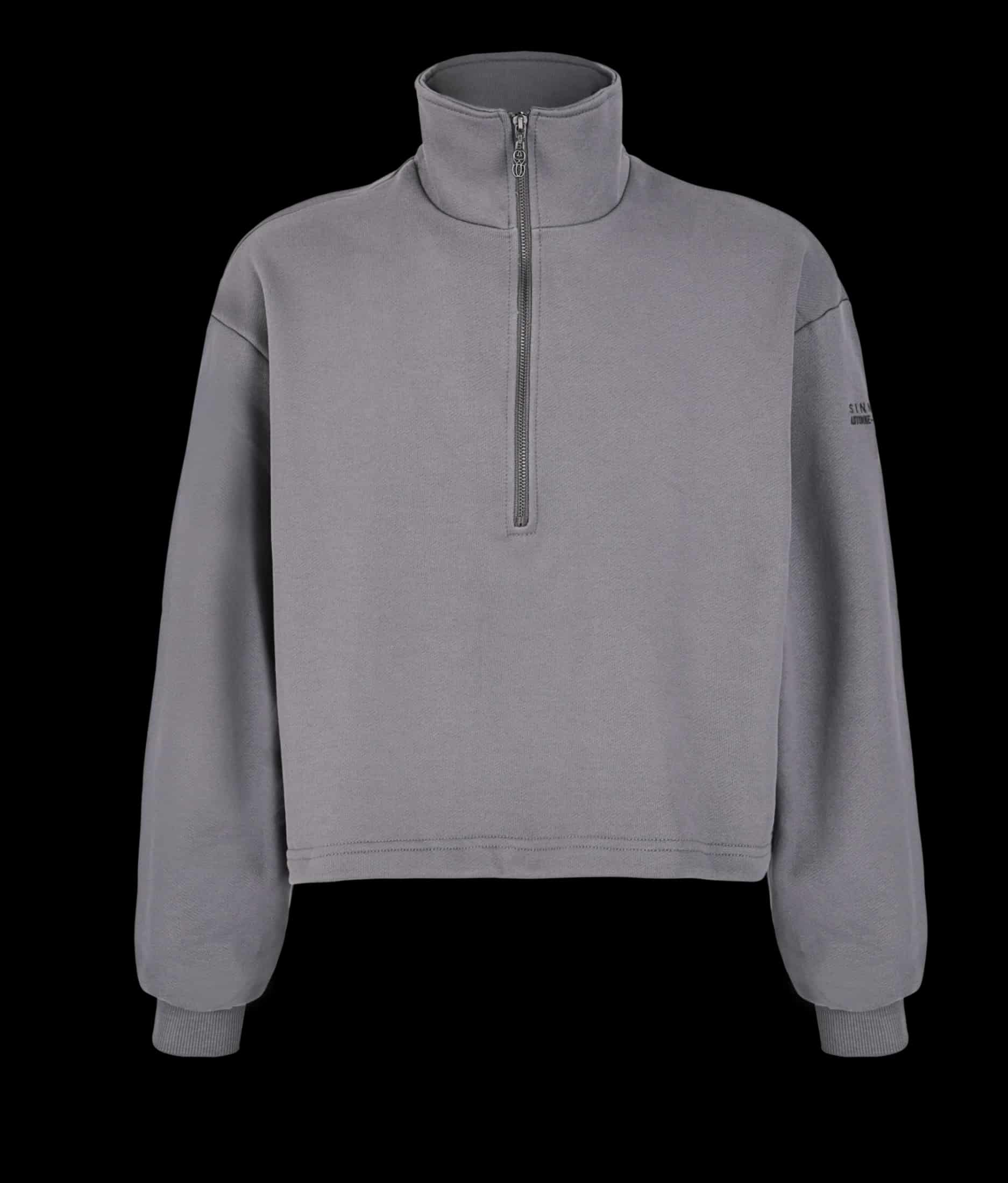 MONOGRAM ZIPPER GRAY SWEATER - miniatura 1