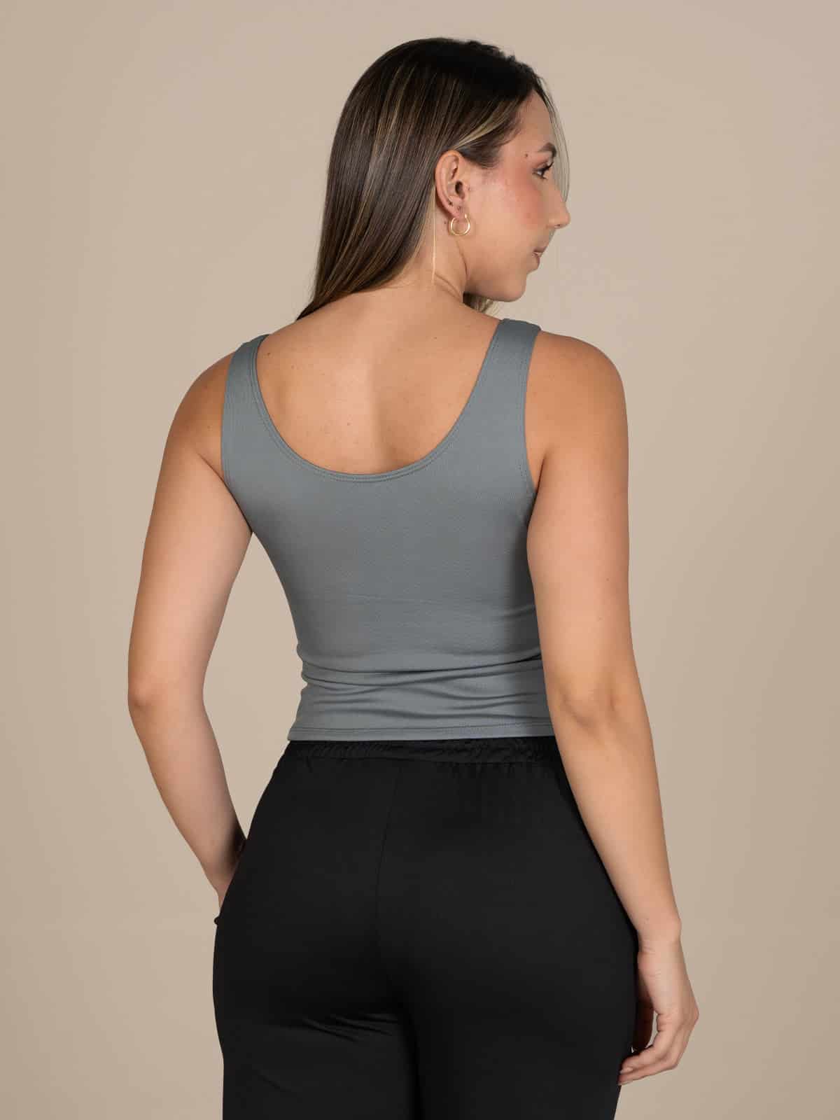 Blusa shape gris - miniatura 4