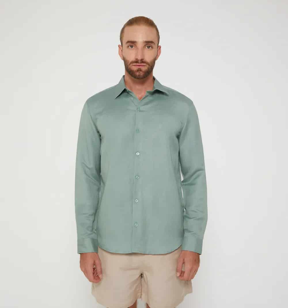 Camisa para hombre de lino - miniatura 42