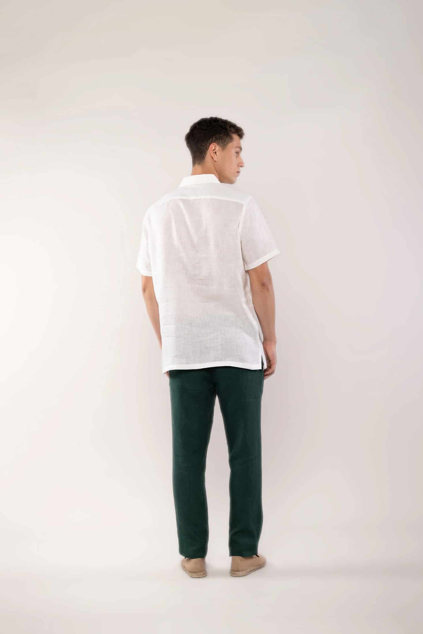 Men's linen shirt red mirzo - miniatura 5