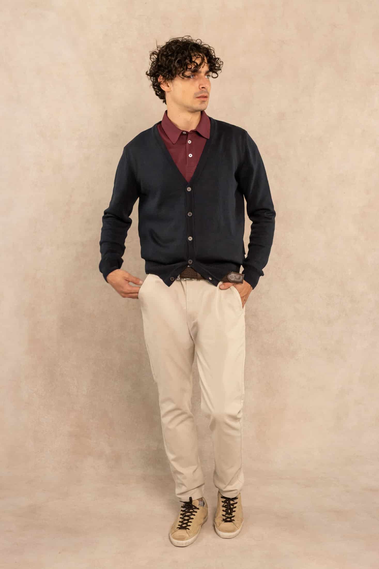 Cardigan Tejido Azul Oscuro - miniatura 2