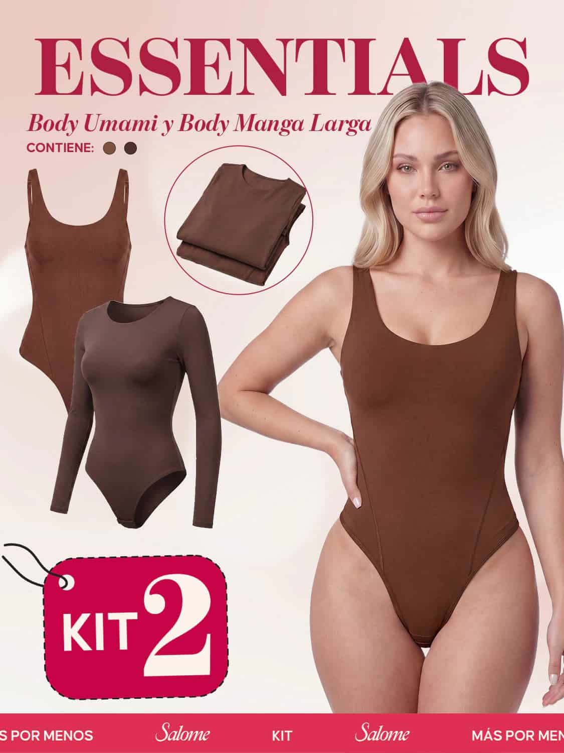 Kit Body Diario Umami Tiras Finas & Manga Larga Microfibra | Salome 5005 + 5008 | 03L5 - miniatura 9