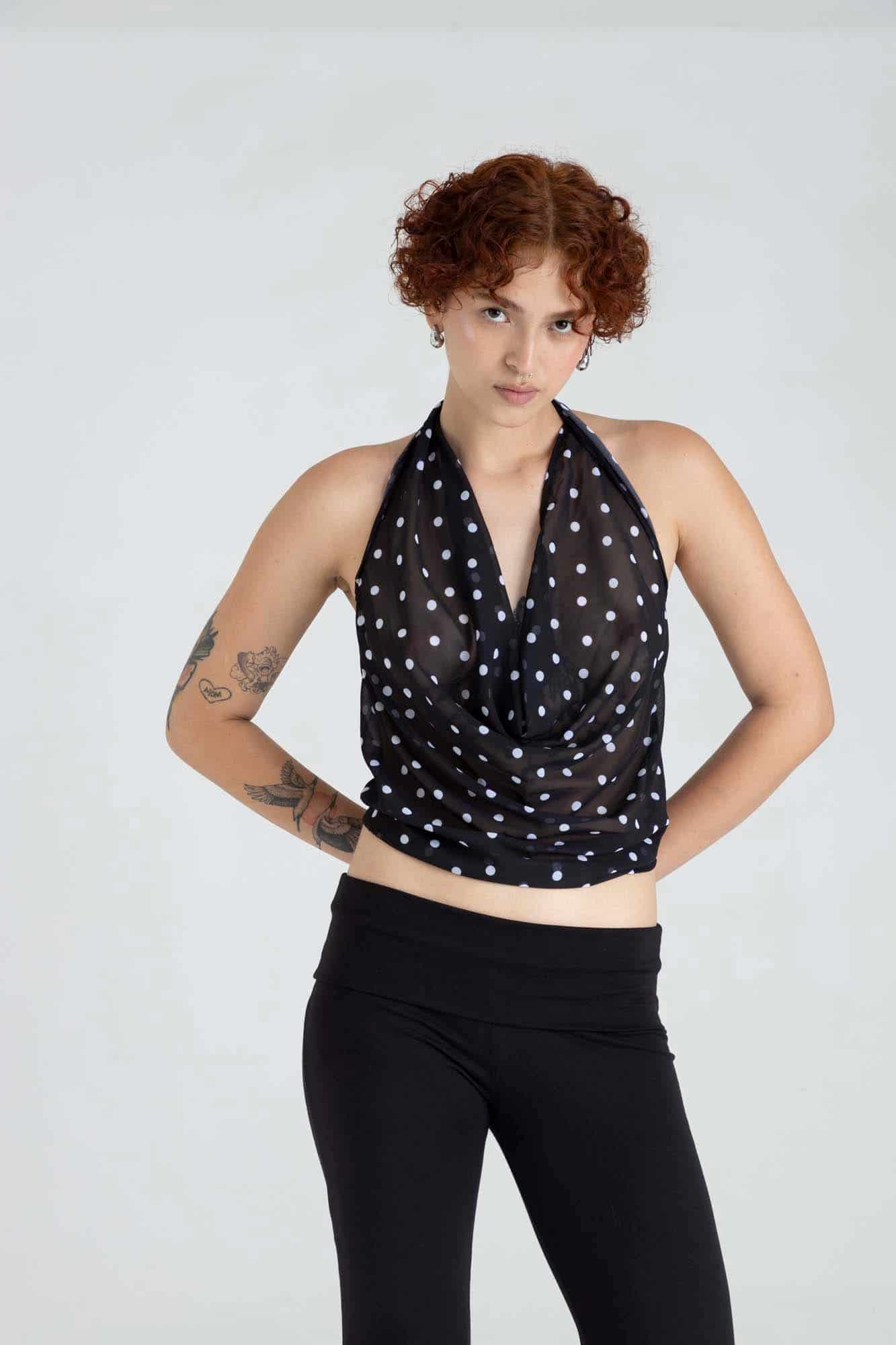 GABY DRAPED TOP - miniatura 1