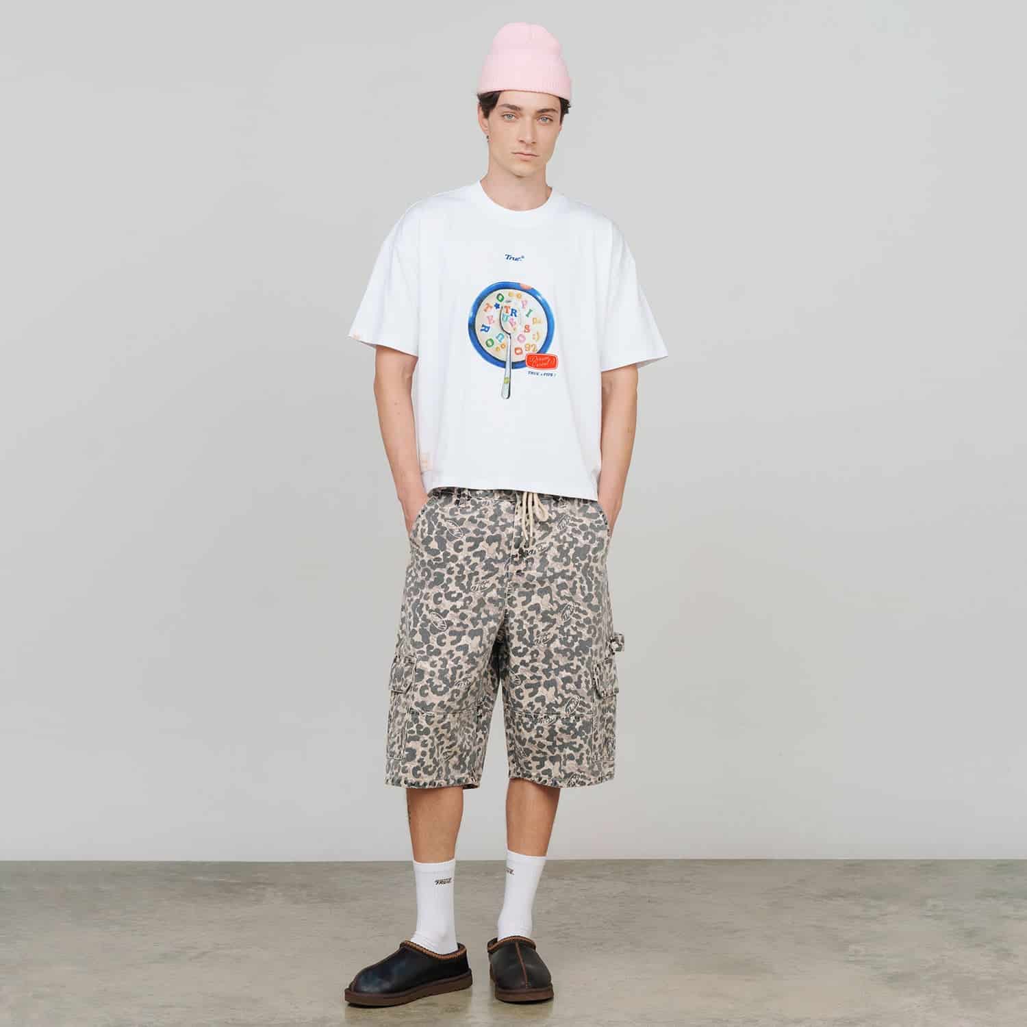 Intuition Leopard Cargo Jorts - Camel - miniatura 5