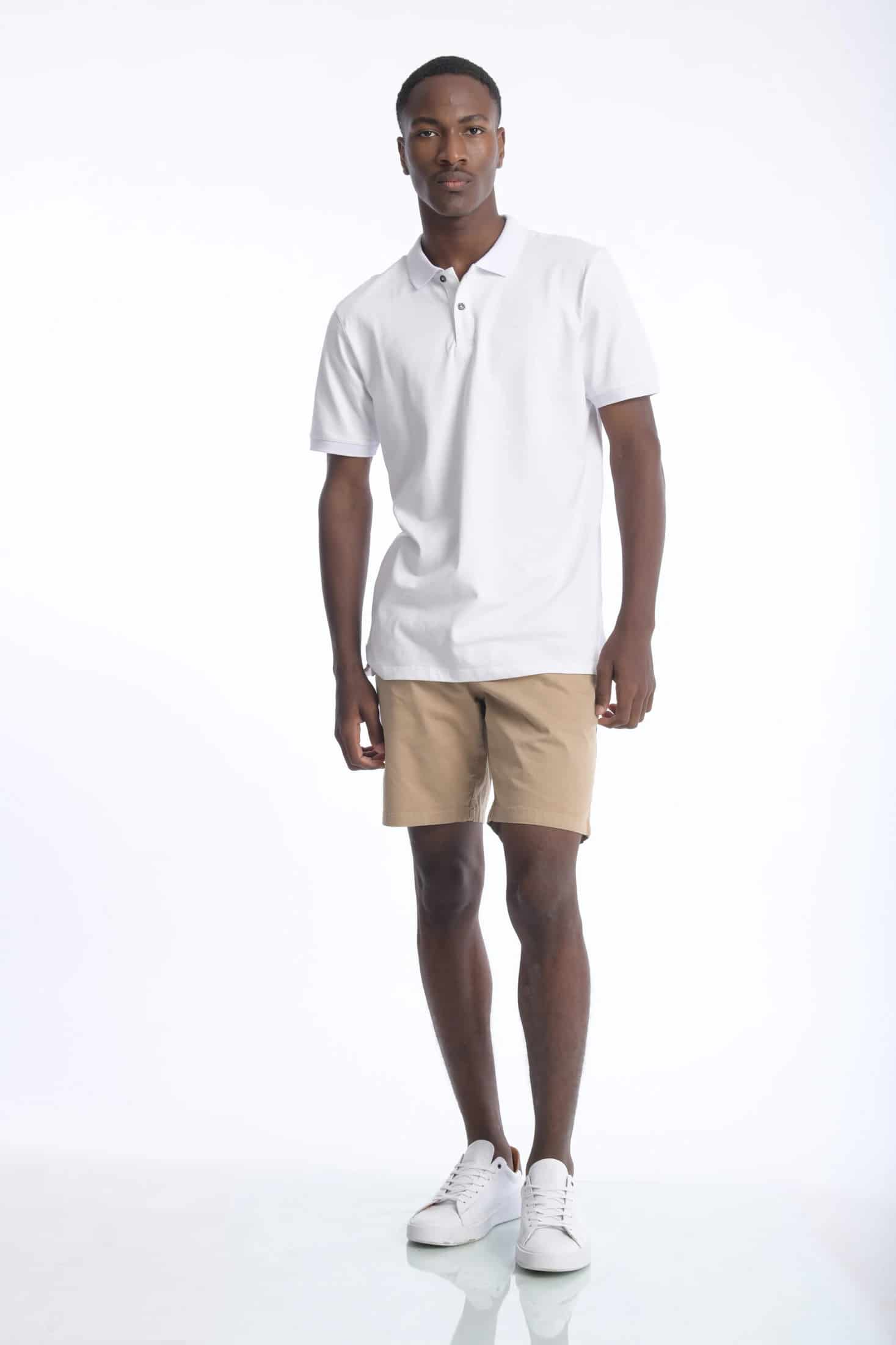 Camiseta Polo 100% Algodón Slim Blanco - miniatura 6