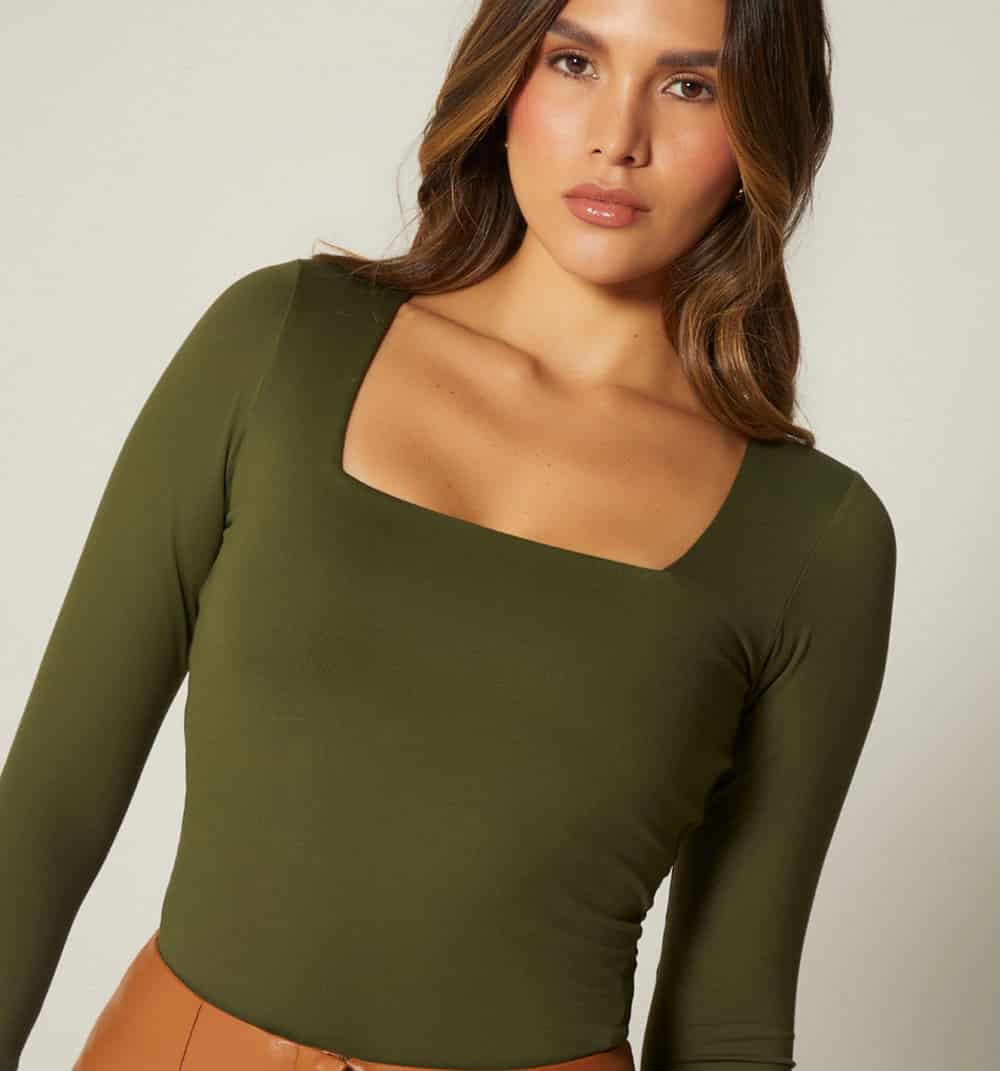 Blusa escote cuadrado  manga 3/4 - miniatura 7