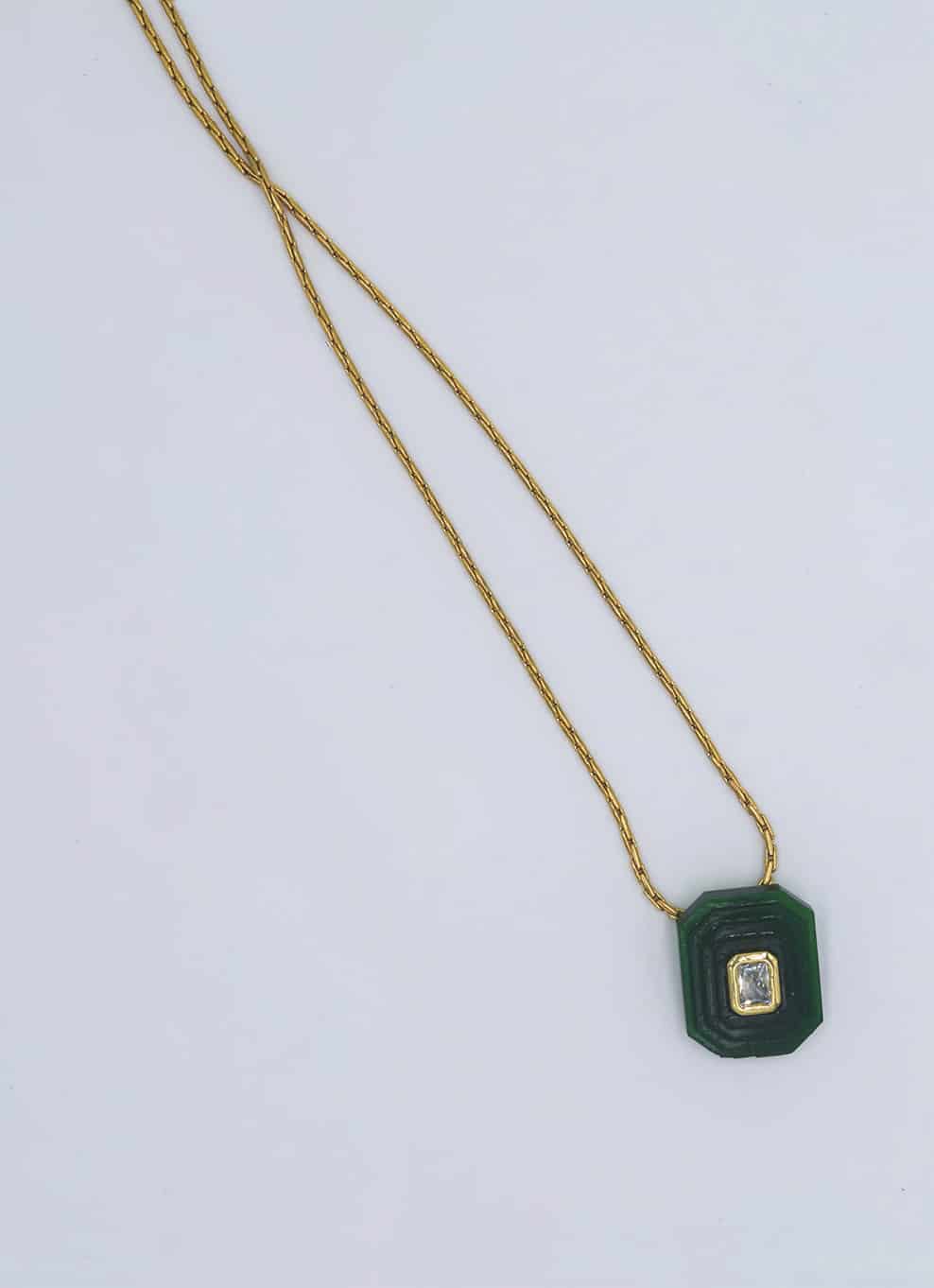 OTTAGONO - GREEN NECKLACE - miniatura 3