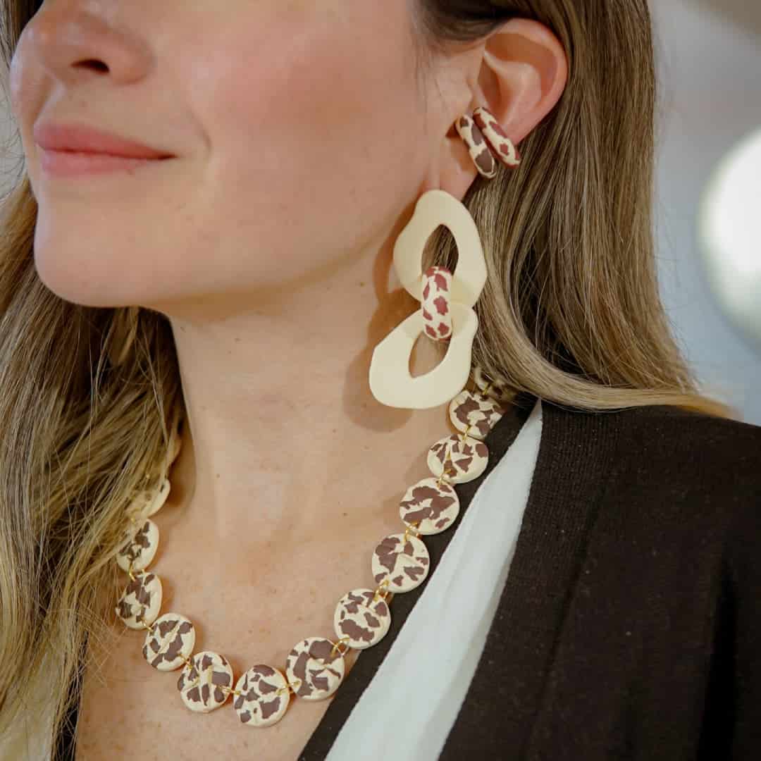 Aretes Iris Cow Print - miniatura 1
